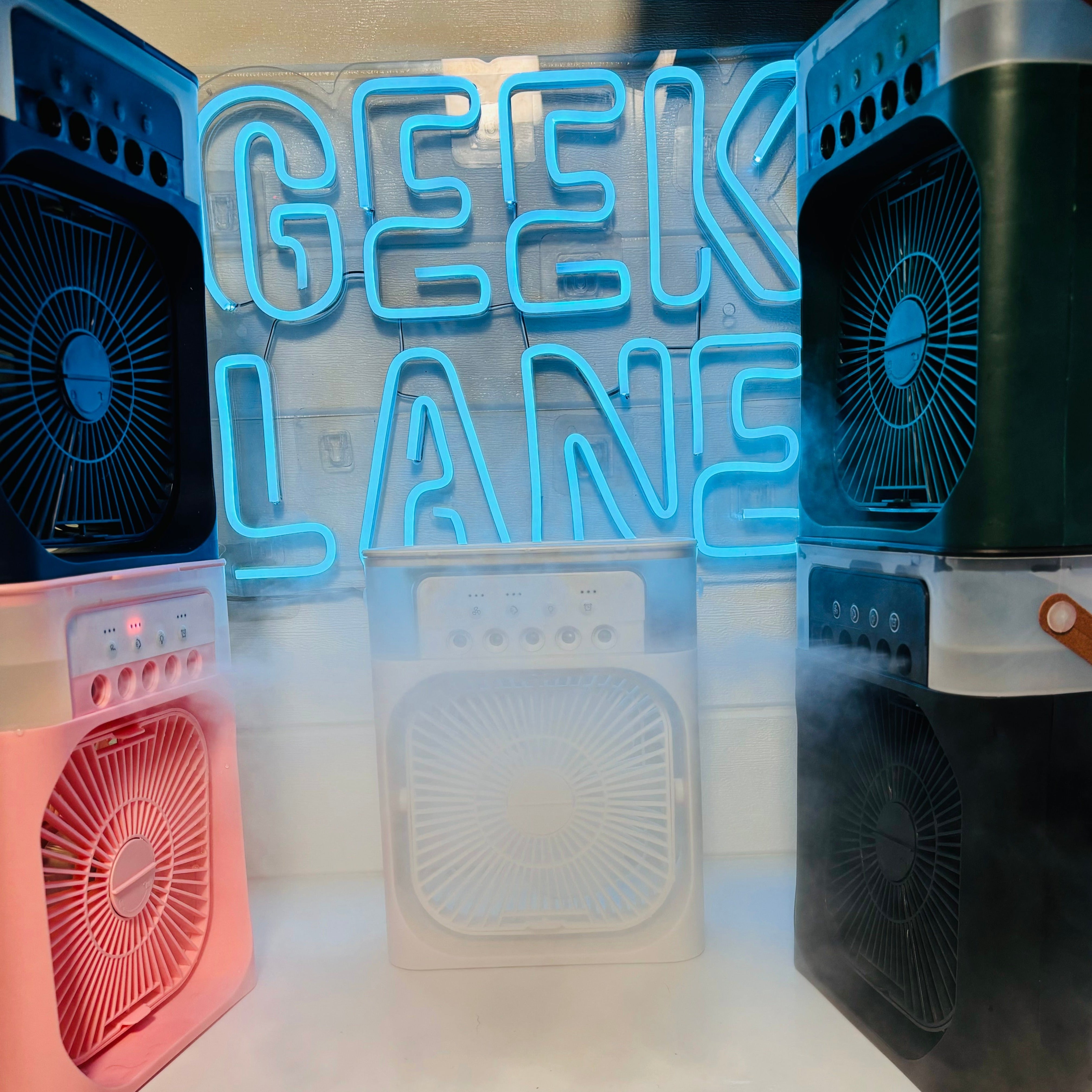 ChotaAC: Portable Air Conditioner Fan – USB-Powered Small AC Mini Evaporative Cooler with 3 Speeds, 5 Mist Makers & 7-Color LED Light