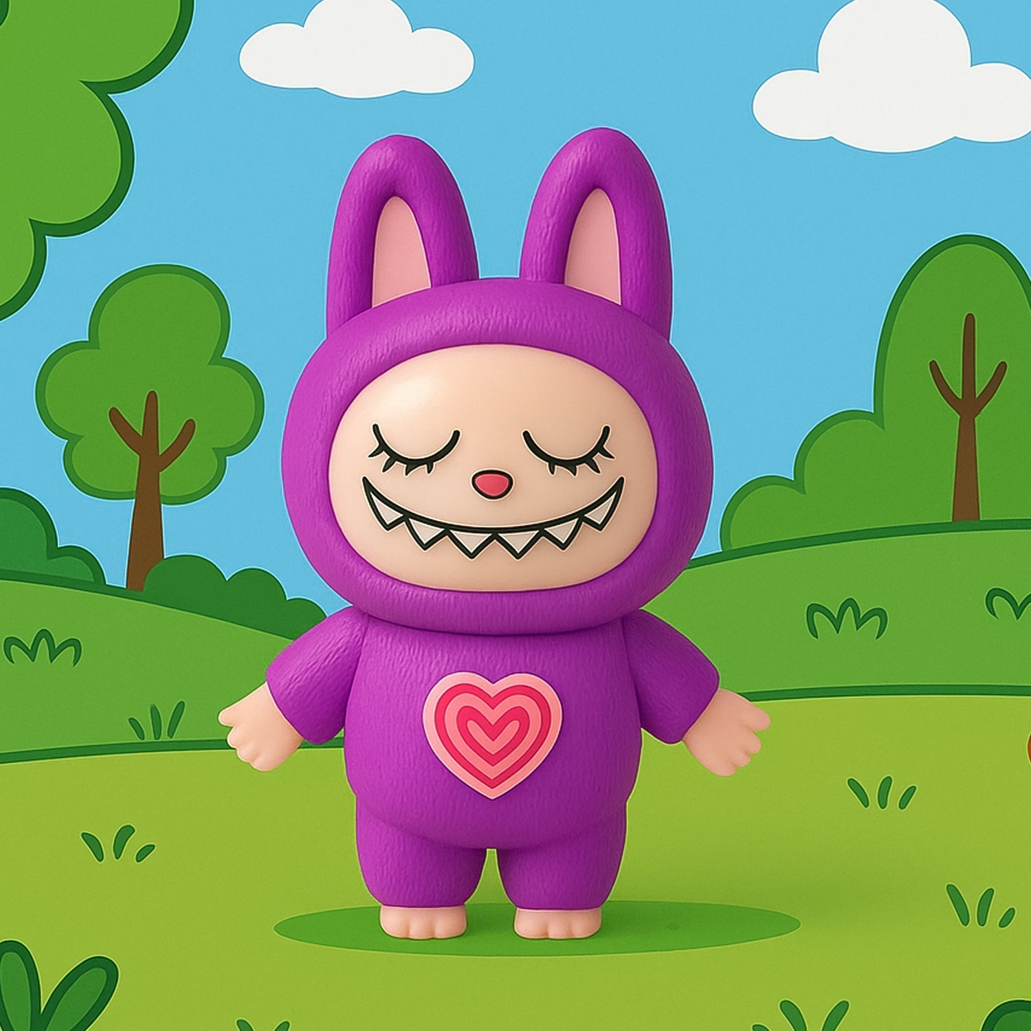 KeyBuu: Face-Changing Labubu Keychain Toy with Built-in Key Holder, Flip Expression Keychain & Gift for Kids & Collectors