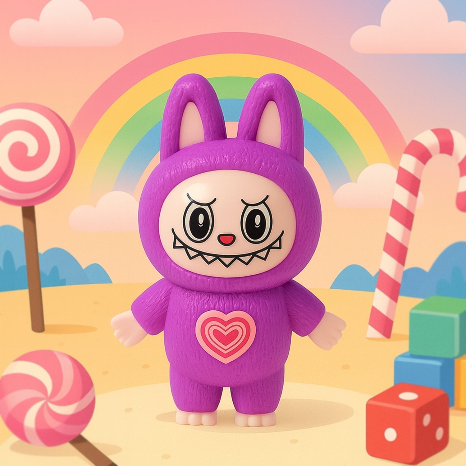 KeyBuu: Face-Changing Labubu Keychain Toy with Built-in Key Holder, Flip Expression Keychain & Gift for Kids & Collectors