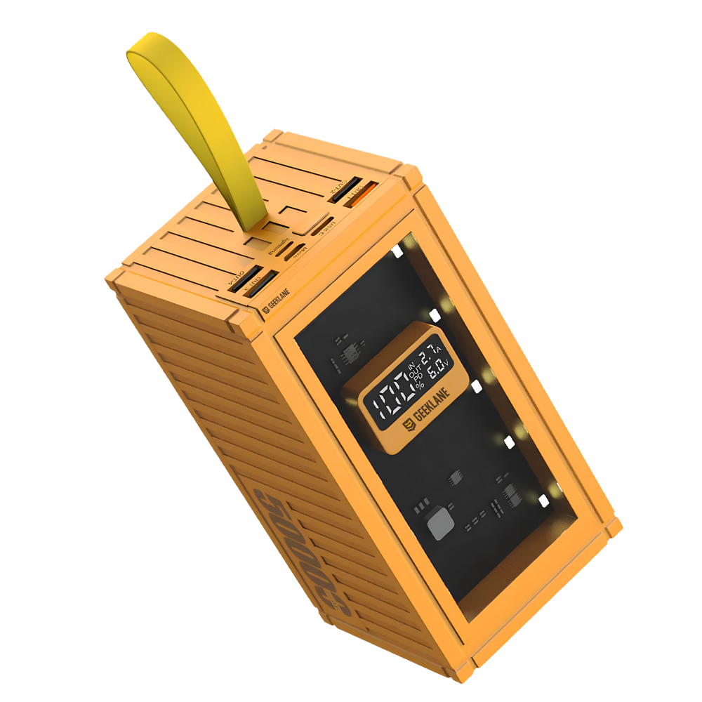 Cargo: 50000mAh Shipping Container Li-Po Power Bank with PD Fast Charging, 4 USB Outputs, LED Torch & Digital Display