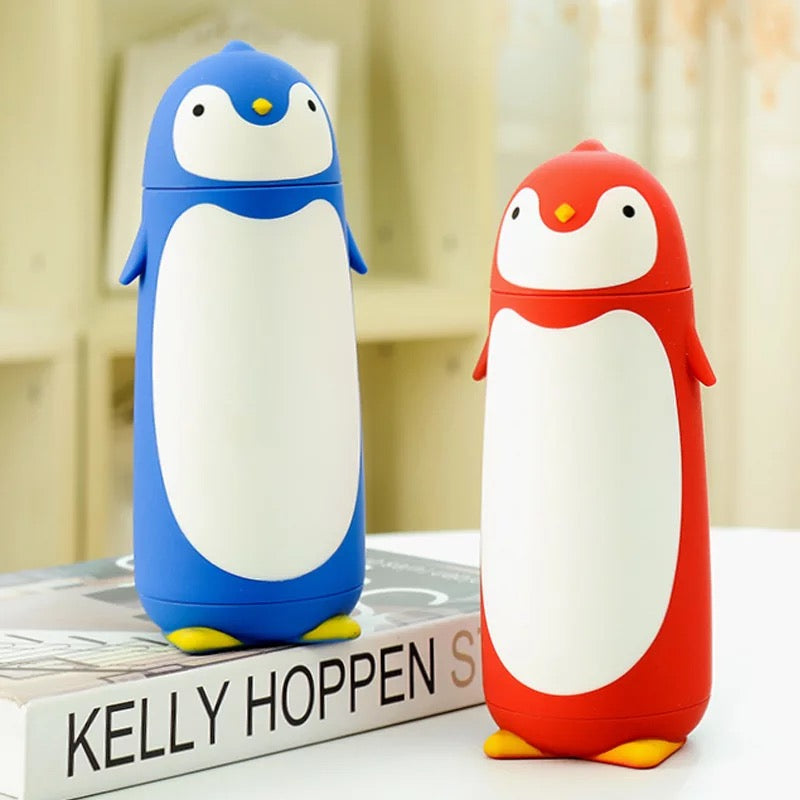 PengiSip: Adorable 300ml Penguin Thermos Bottle with Double-Walled Vacuum Insulation for Hot & Cold Drinks
