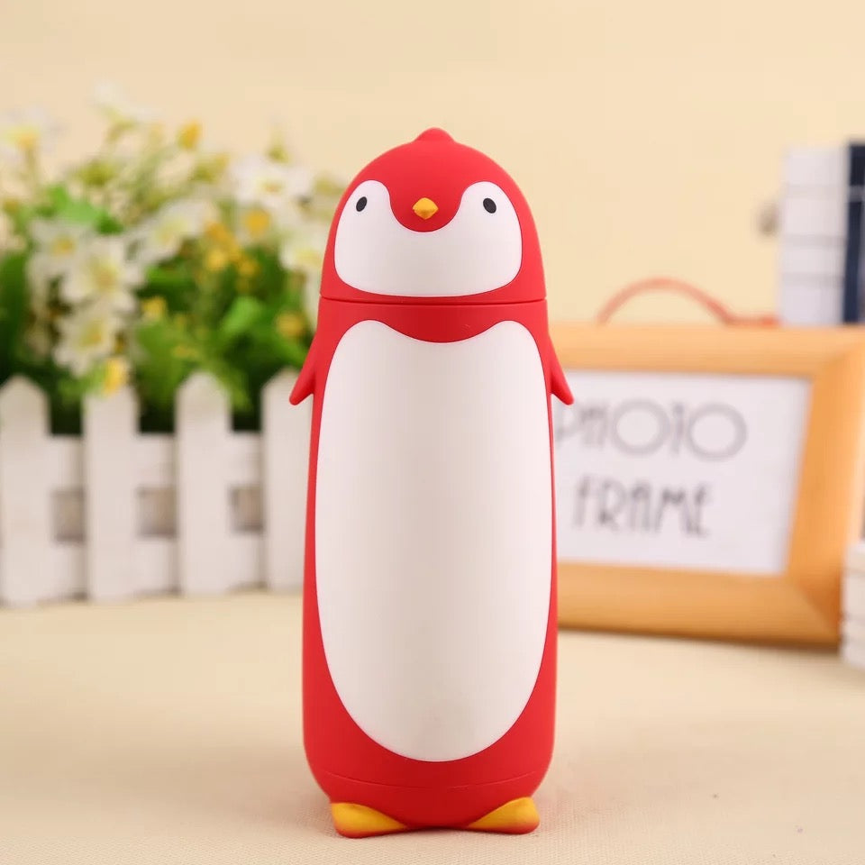PengiSip: Adorable 300ml Penguin Thermos Bottle with Double-Walled Vacuum Insulation for Hot & Cold Drinks