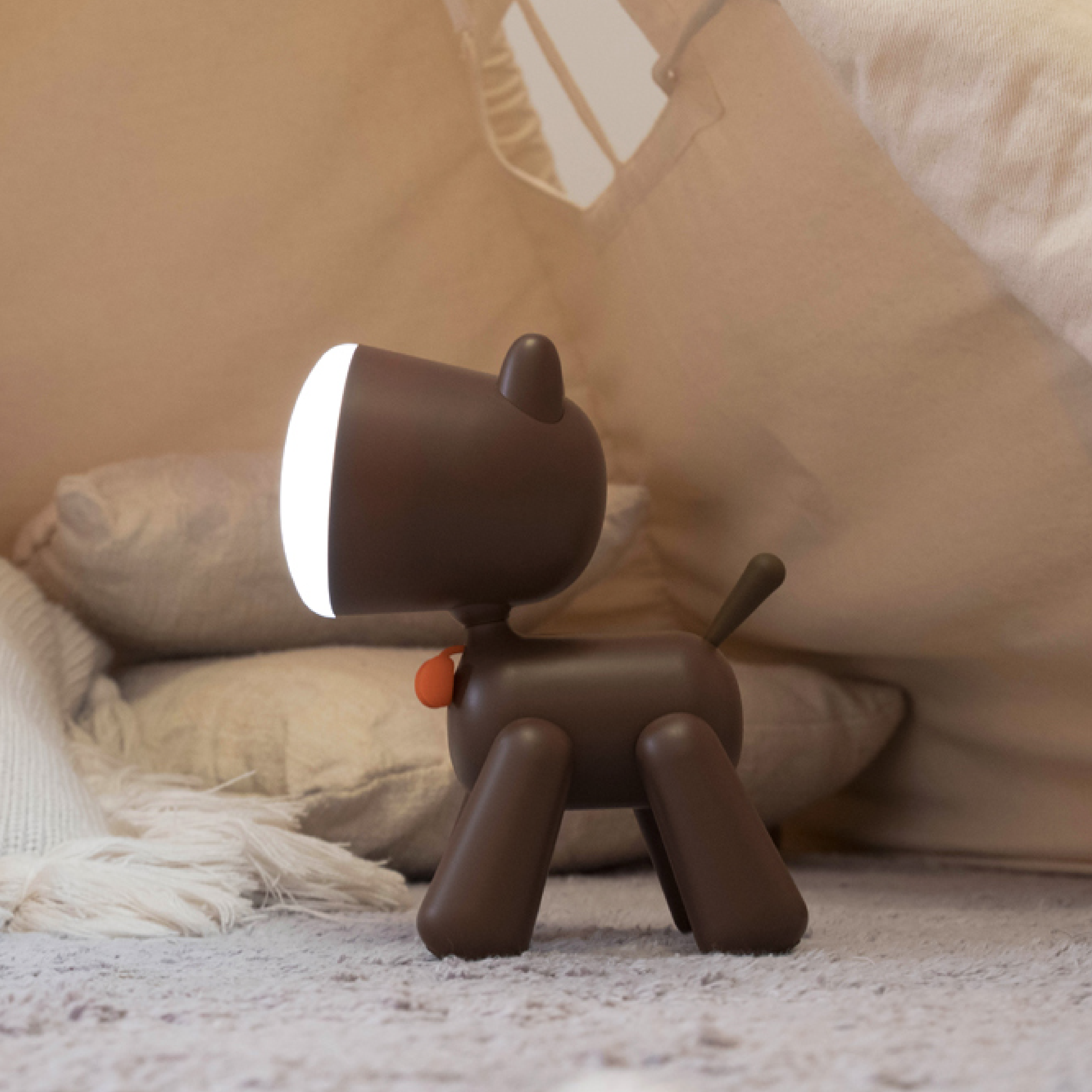 TailWag: Adorable Puppy Table Lamp with USB Rechargeable LED & Foldable Design for Kids' Room & Nursery Décor