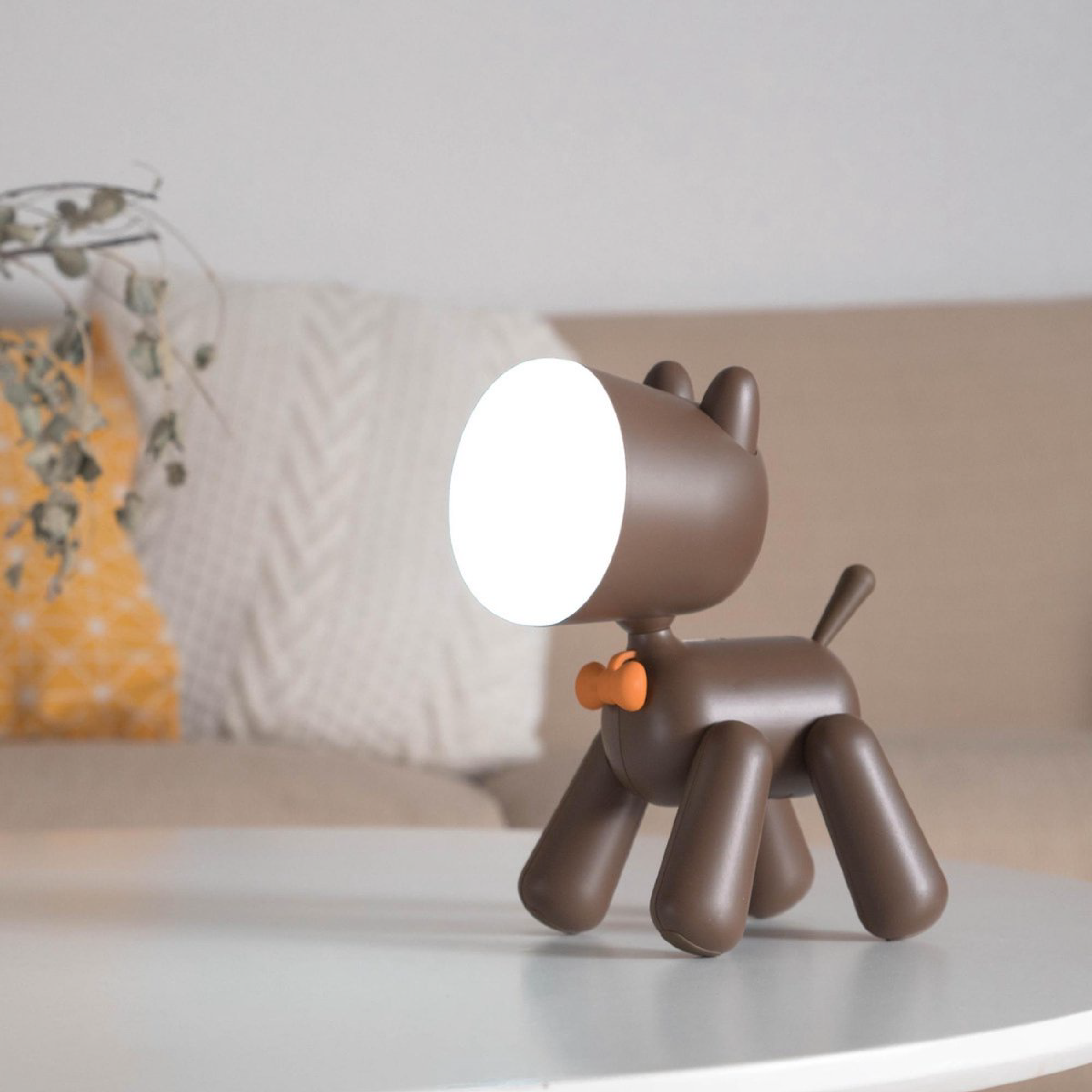 TailWag: Adorable Puppy Table Lamp with USB Rechargeable LED & Foldable Design for Kids' Room & Nursery Décor
