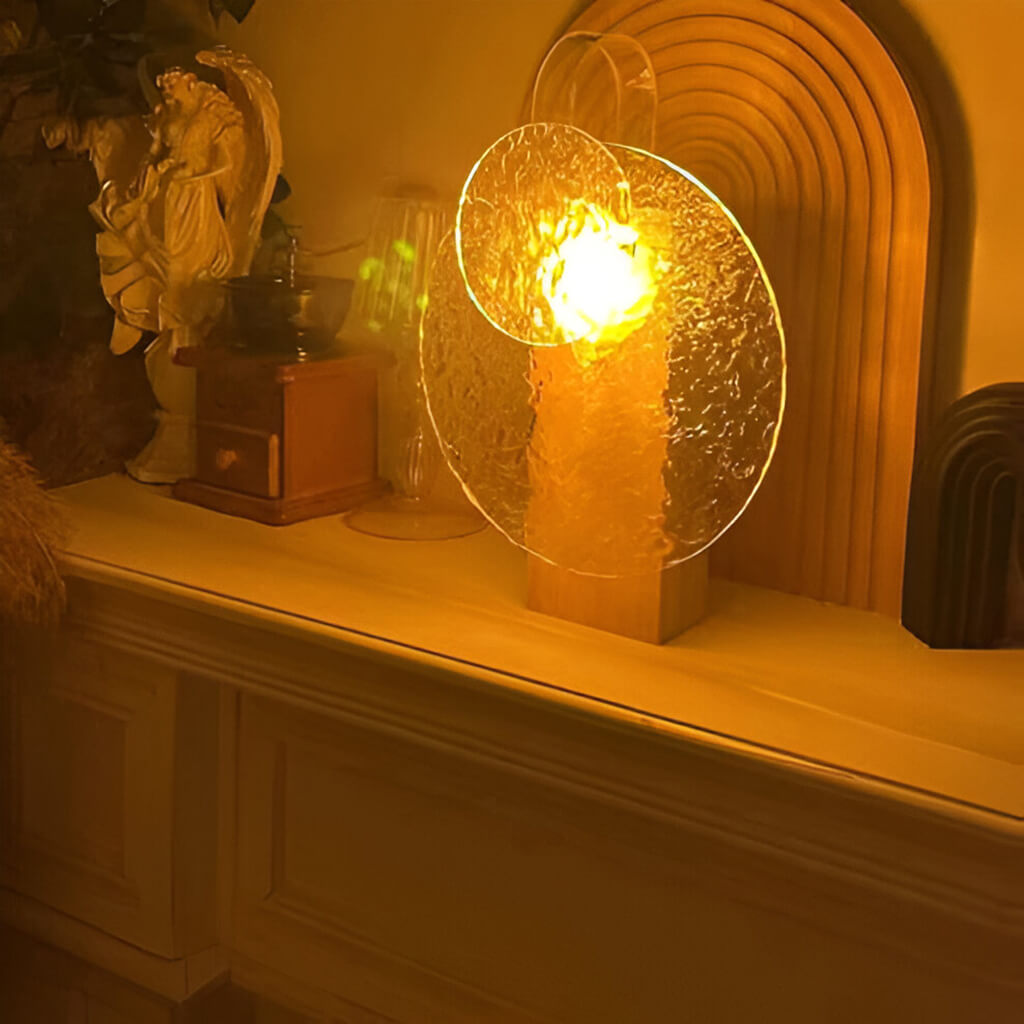 Wavi: Rotating Ripple Ambient Night Lamp with Water Wave Projection, Touch Control, Colour Changing Sunset Glow for Bedroom & Home Aesthetic Décor