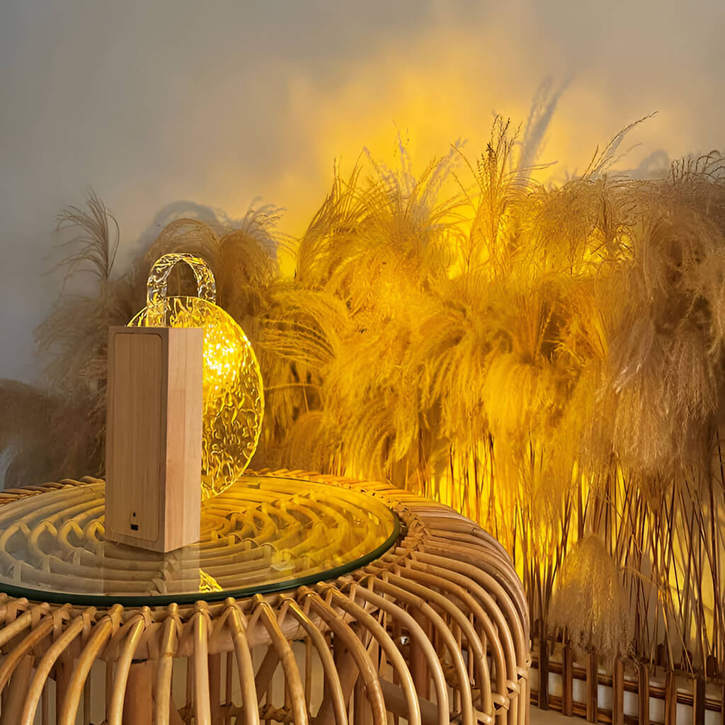 Wavi: Rotating Ripple Ambient Night Lamp with Water Wave Projection, Touch Control, Colour Changing Sunset Glow for Bedroom & Home Aesthetic Décor