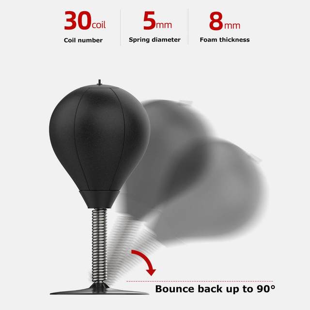Punchie: Heavy-Duty Desktop Punching Bag with Strong Suction Base & Durable Spring – Tabletop Stress Relief Toy for Home, Office & Study Desks