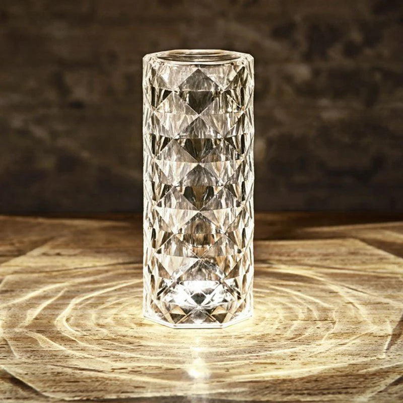 Lucidity: crystal Aura Night Light with 16-Color Changing LED, USB Rechargeable Touch Control & Diamond Cut Design for Bedroom & Décor