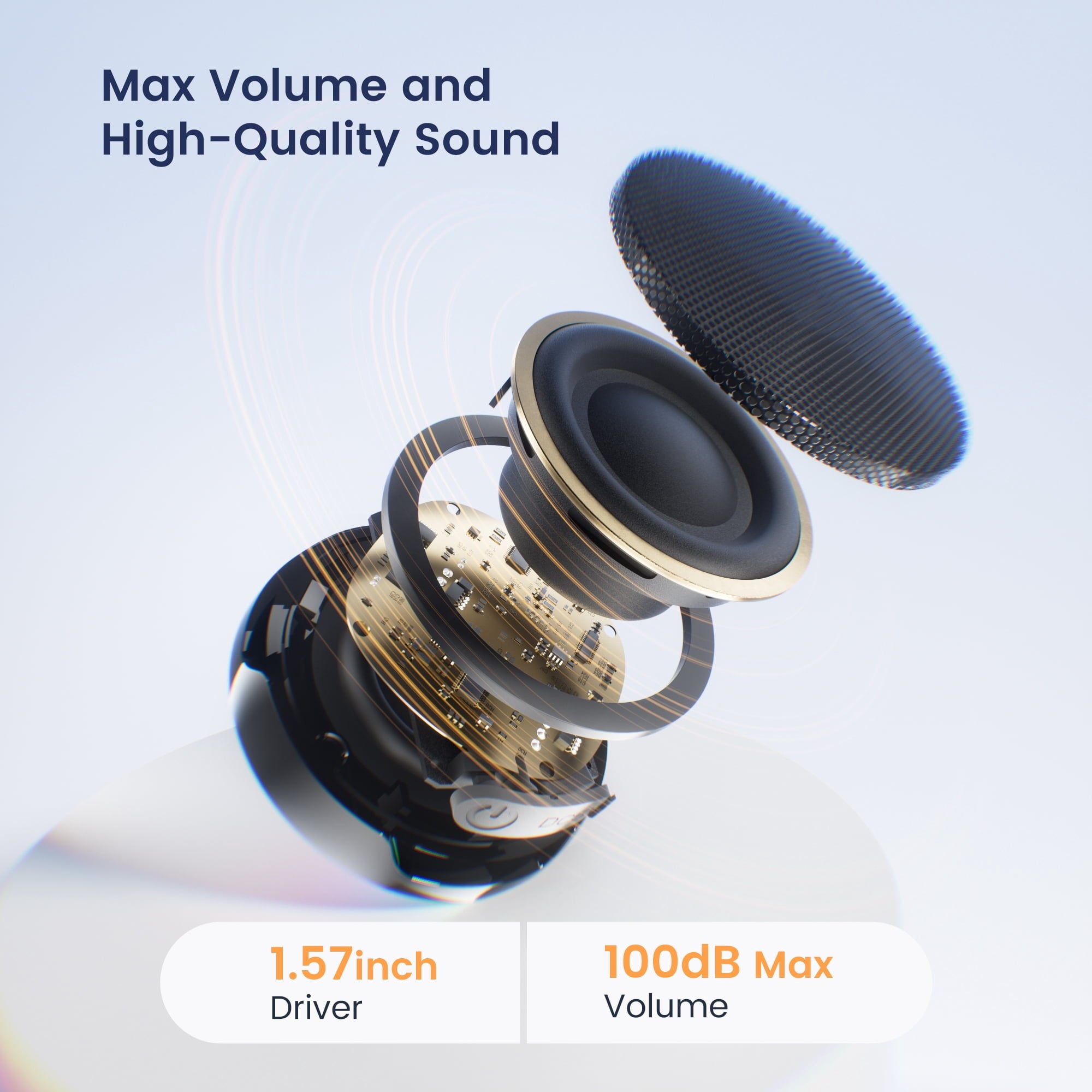 Mago: Mini Magnetic Bluetooth Speaker with Built-In Phone Stand, TWS Stereo Pairing & Strong Magnetic Mount for Smartphones, Refrigerators & Metal Surfaces