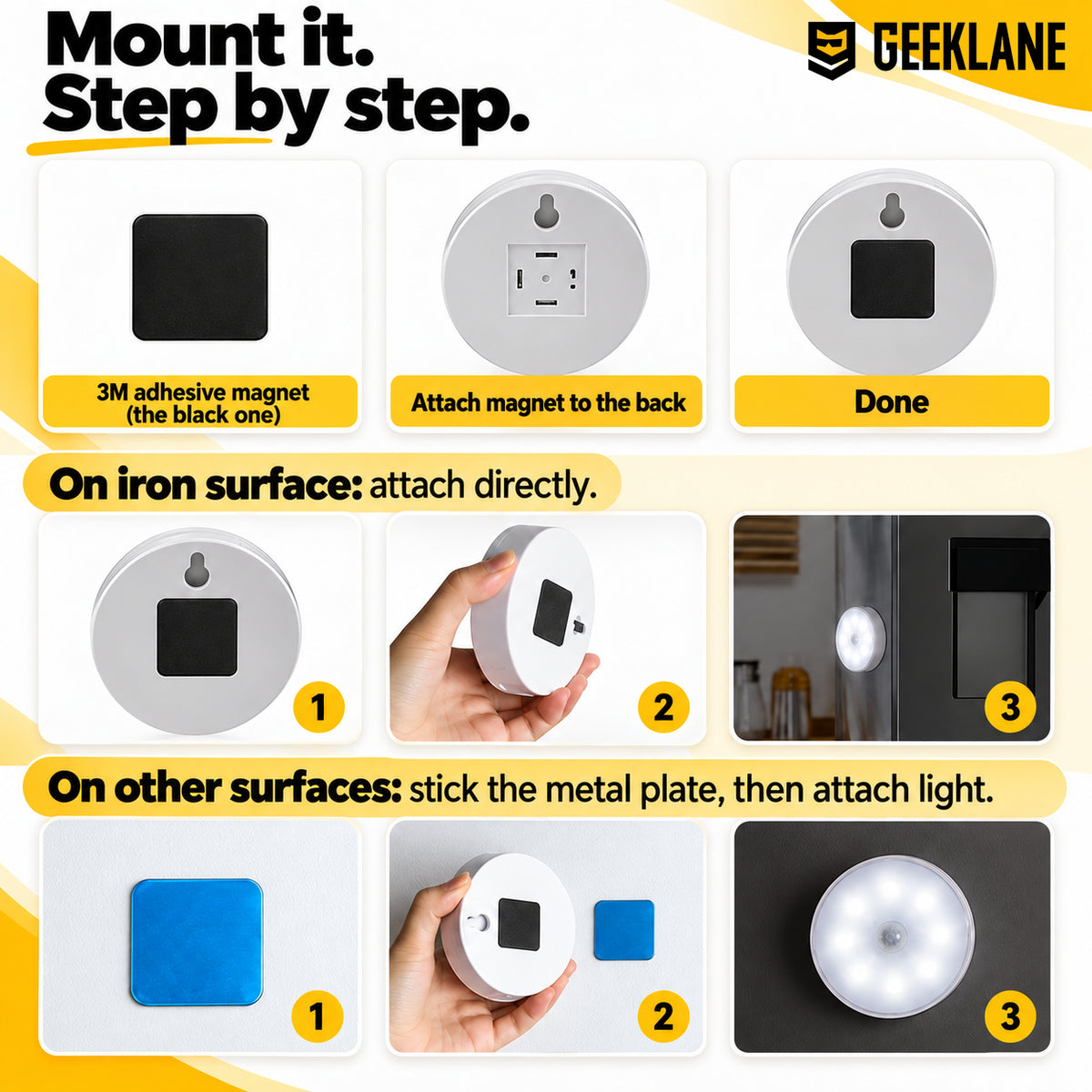 Lumiq — mounting steps.