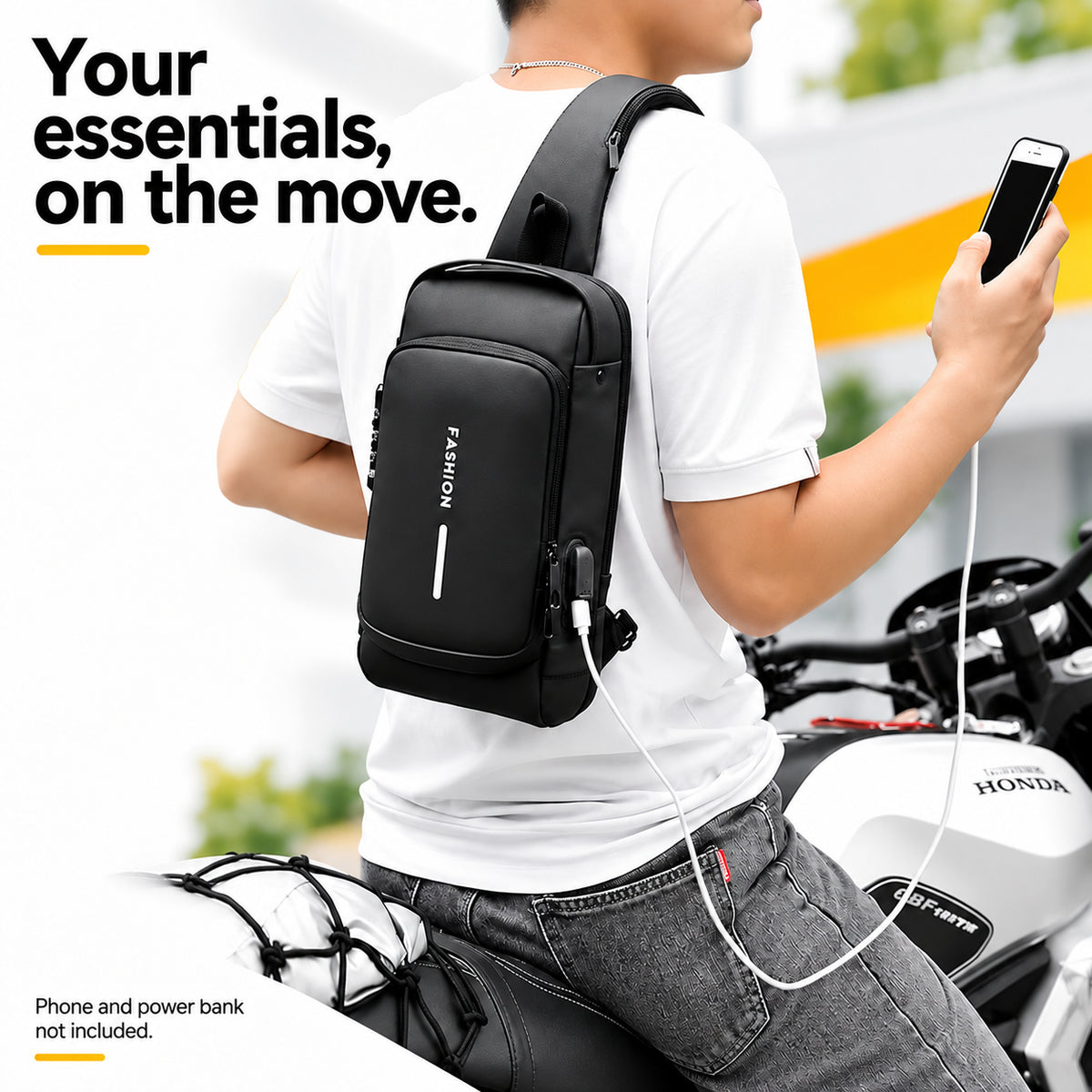 Shield — bag worn on back.