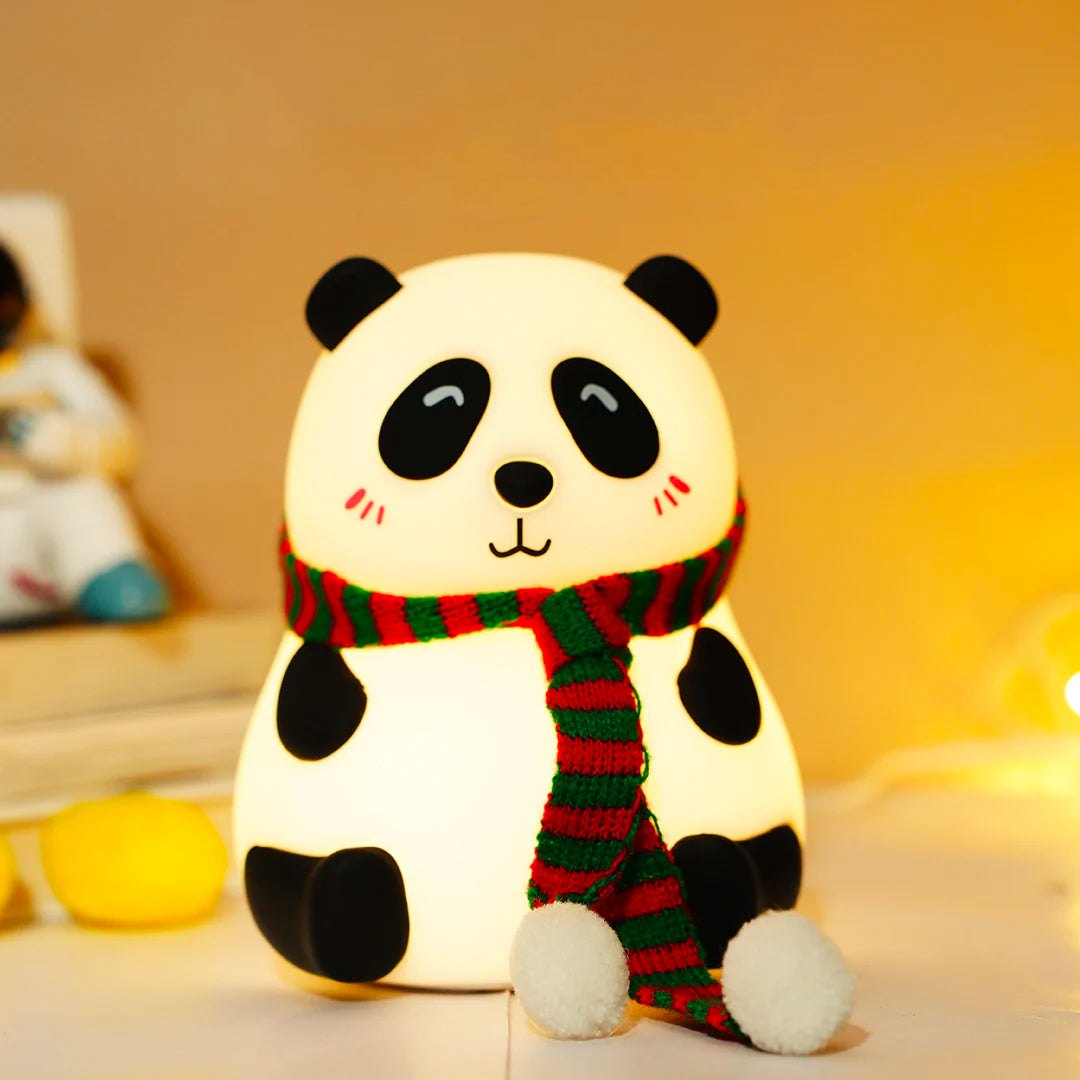 Pandi: Portable Squishy Silicone Panda Night Lamp with Soft LED Glow, Touch Control & Rechargeable Design for Cozy Bedroom Ambience & Gifting