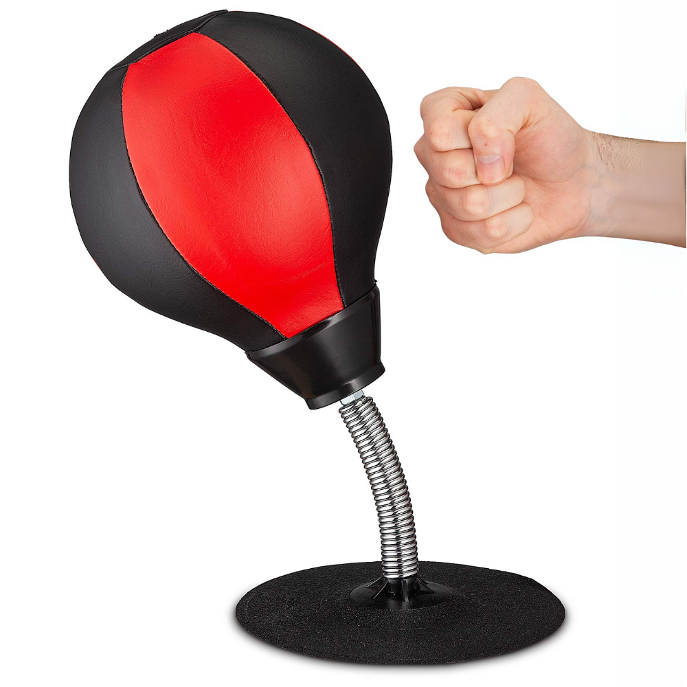 Punchie: Heavy-Duty Desktop Punching Bag with Strong Suction Base & Durable Spring – Tabletop Stress Relief Toy for Home, Office & Study Desks
