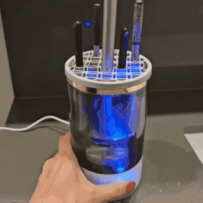 Sonic: Automatic Electric Makeup Brush Cleaner & Spinner for Quick & Deep Cleaning of All Brush Sizes