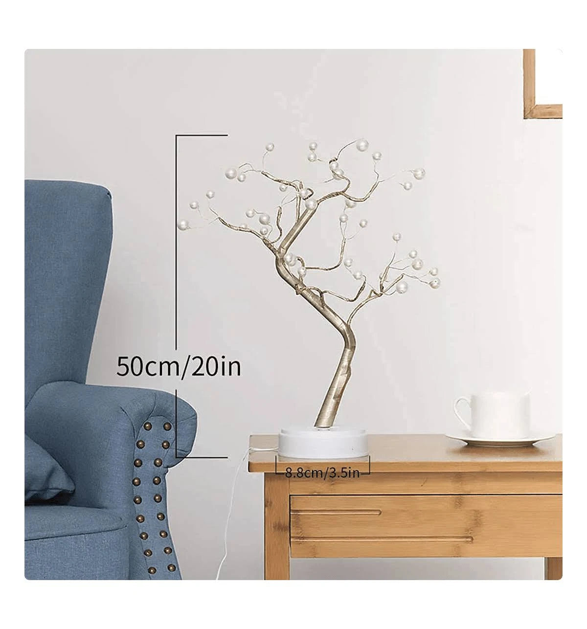 FairyTree: Cozy LED Pearl Tree Lamp with 36 Twinkling Fairy Lights for Bedroom, Wedding & Home Décor