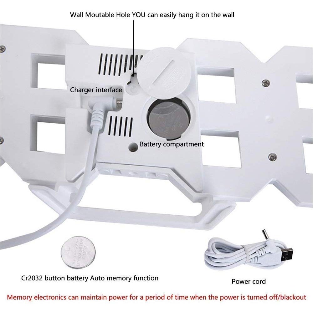 Acry: Viral Pinterest inspired Big Display Aesthetic LED Desk & Wall Clock with Alarm