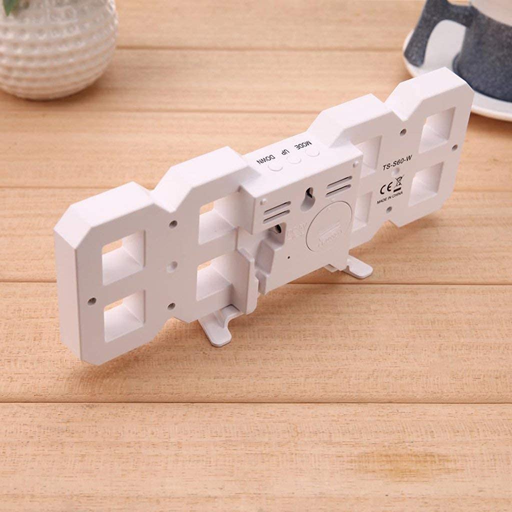 Acry: Viral Pinterest inspired Big Display Aesthetic LED Desk & Wall Clock with Alarm