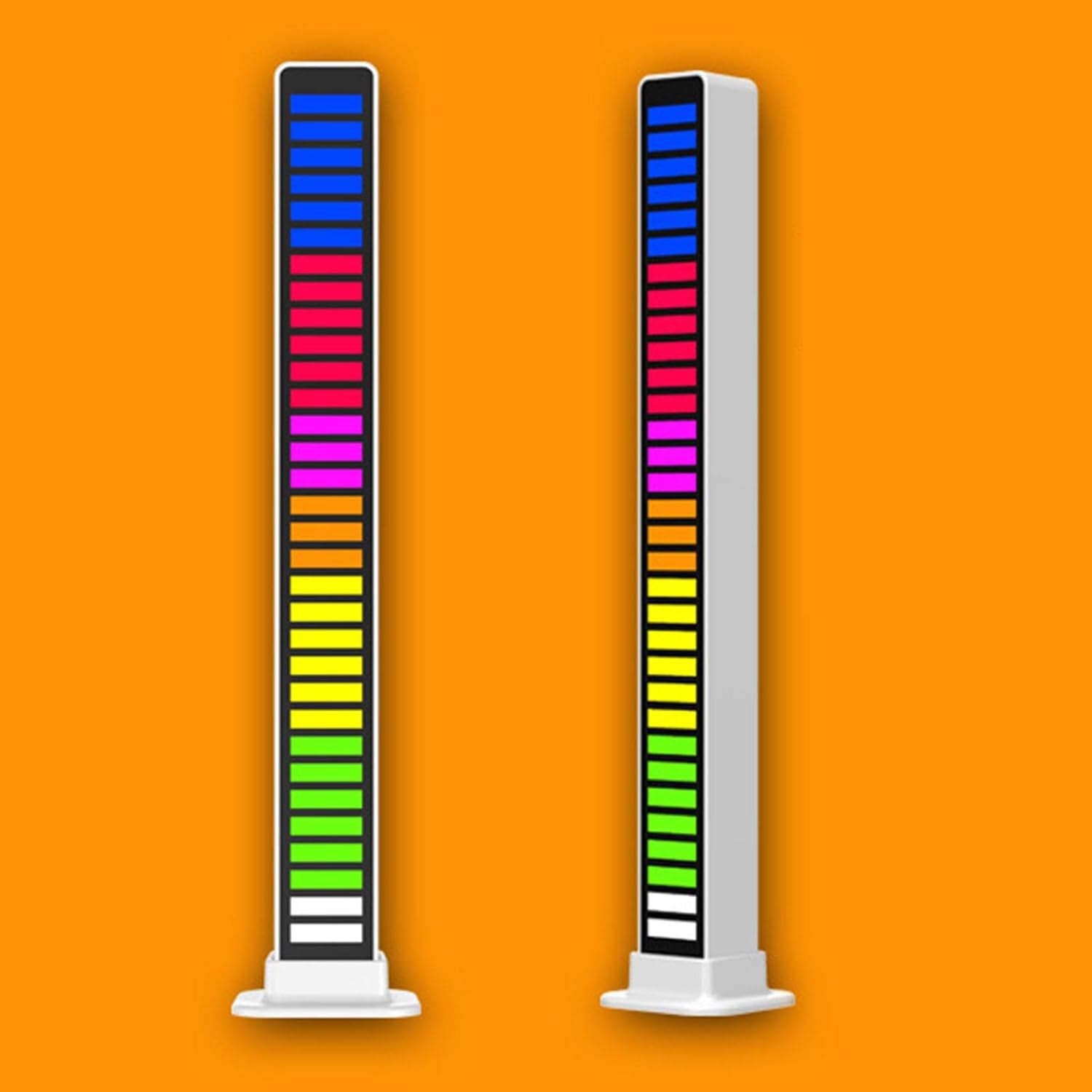 RhythmX: Voice-Activated RGB Light Bar with 40-Bit Pickup & Sound Reactive LED for Music, Desktop & Car Ambience