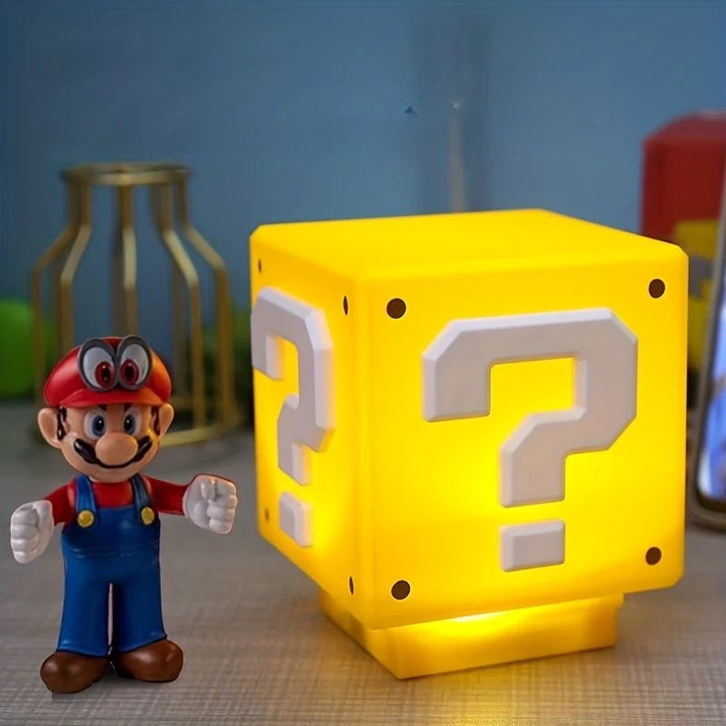 1UP: Sound Enabled Question Block Arcade LED Lamp Night Light for Gamers