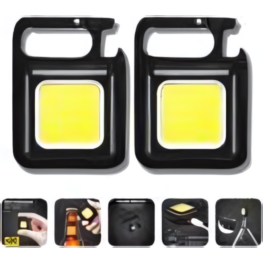 Lumi: Magnetic Keychain Mini LED Torch with Hook, Type-C port, Bottle Opener & Kickstand