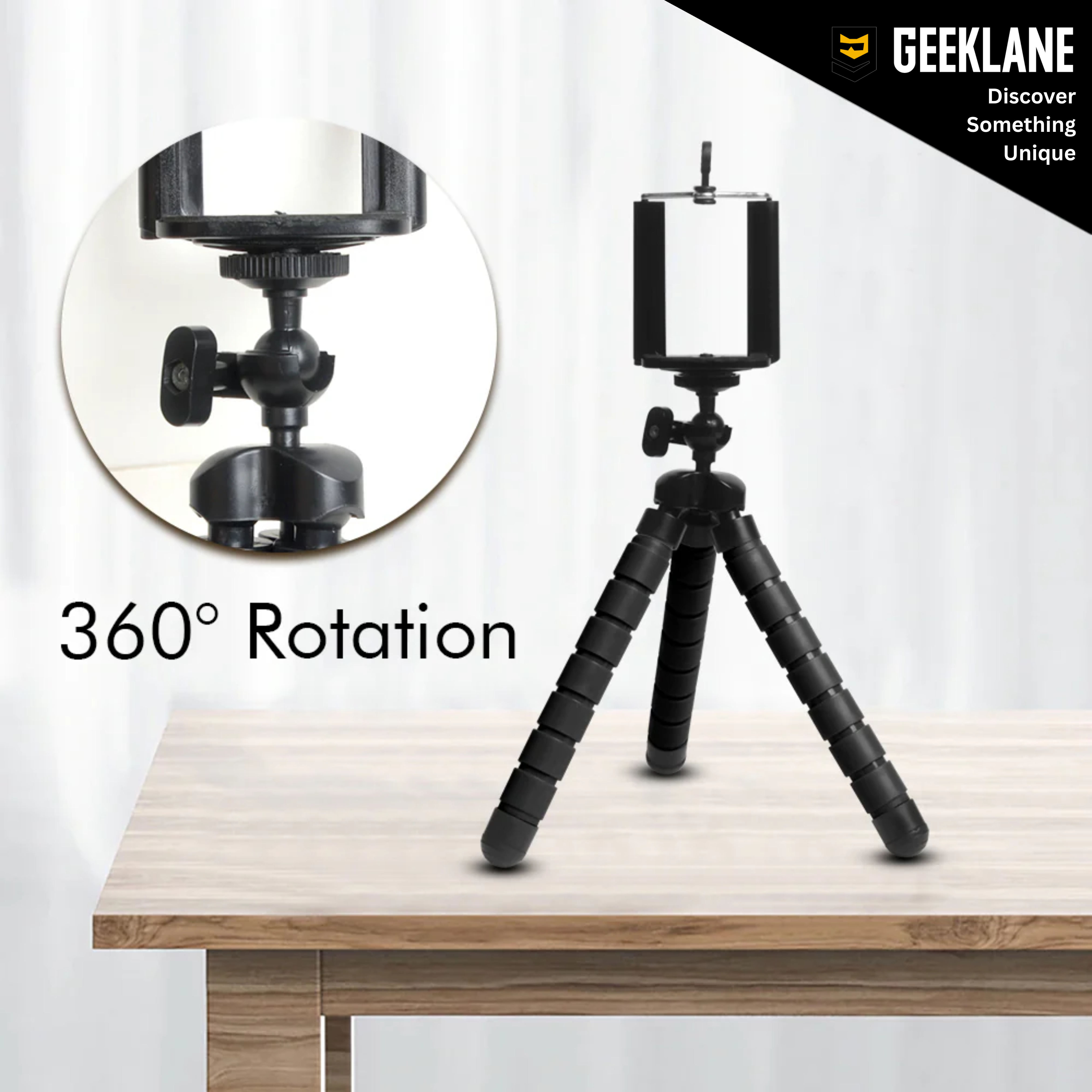 Flexpod: Flexible Mobile Tripod Stand with 360° Ball Head for Smartphones, Cameras & Vlogging
