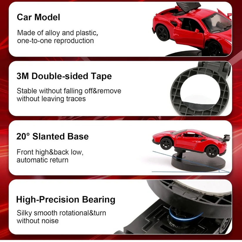 Skiddy: Dashboard Drift Car Decor with Openable Doors for Car Interior & Enthusiasts