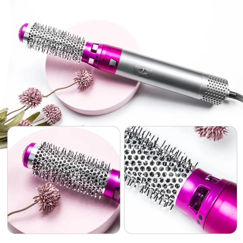 HairGrab: 5-in-1 Hair Styler with Hair Dryer, Air Brush, Straightener, Curler & Volumizer – 1000W One-Step Styling Tool