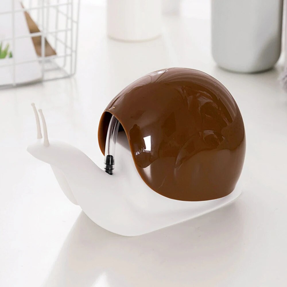 Snaqo: Cute Snail-Shaped Liquid Soap Dispenser, 120ml Refillable Pump Bottle for Hand Wash, Lotion, Shampoo & Bathroom or Kitchen Sink Décor