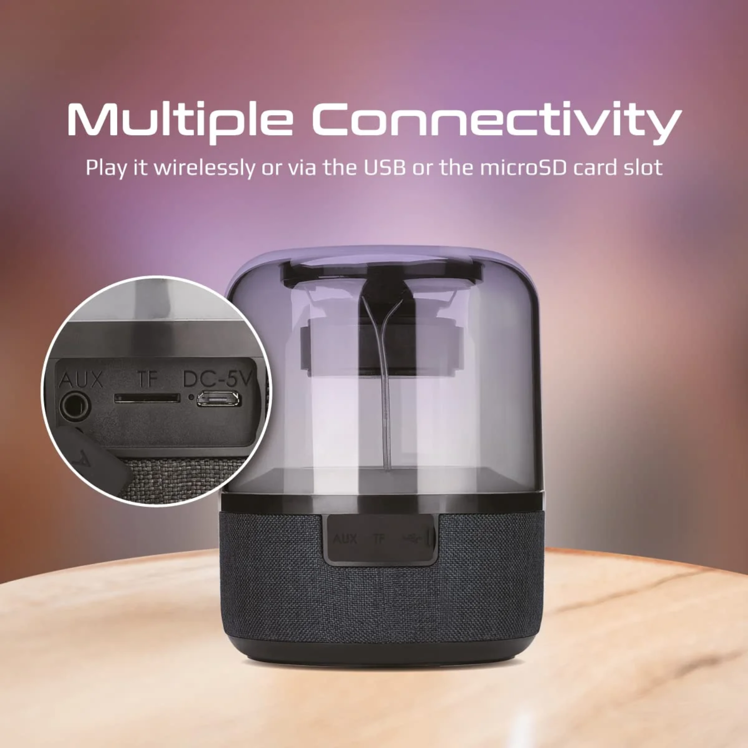 Kivo: 10W Portable Bluetooth Speaker with 360° HD Sound, LED Light Show, 6H Playtime & TWS Connectivity.