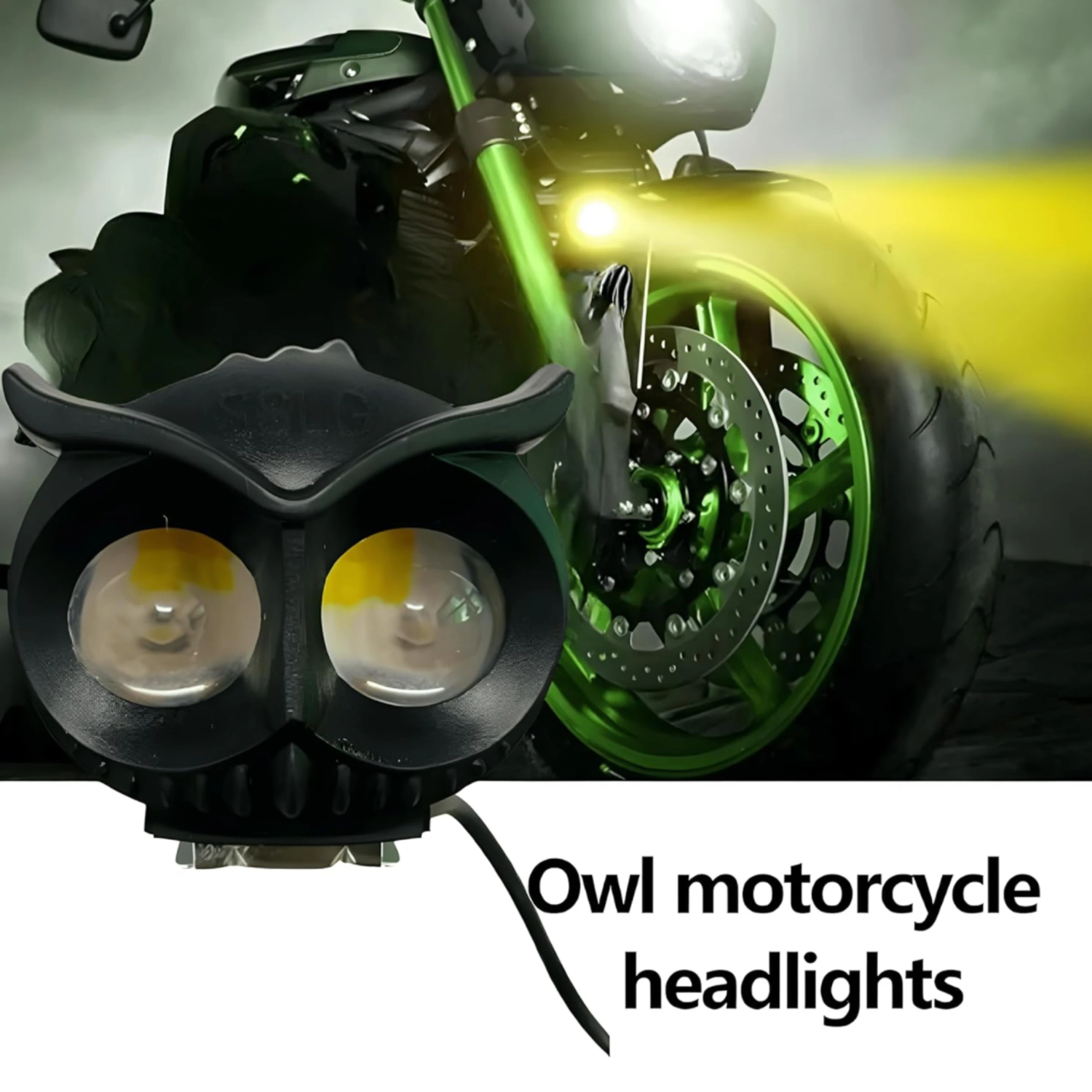 OWL Led fog light for all bikes (yellow & white), pack of 2 bulb and a switch Fog Lamp Motorbike LED (12 V, 20 W) (Universal For Bike, Pack of 2)