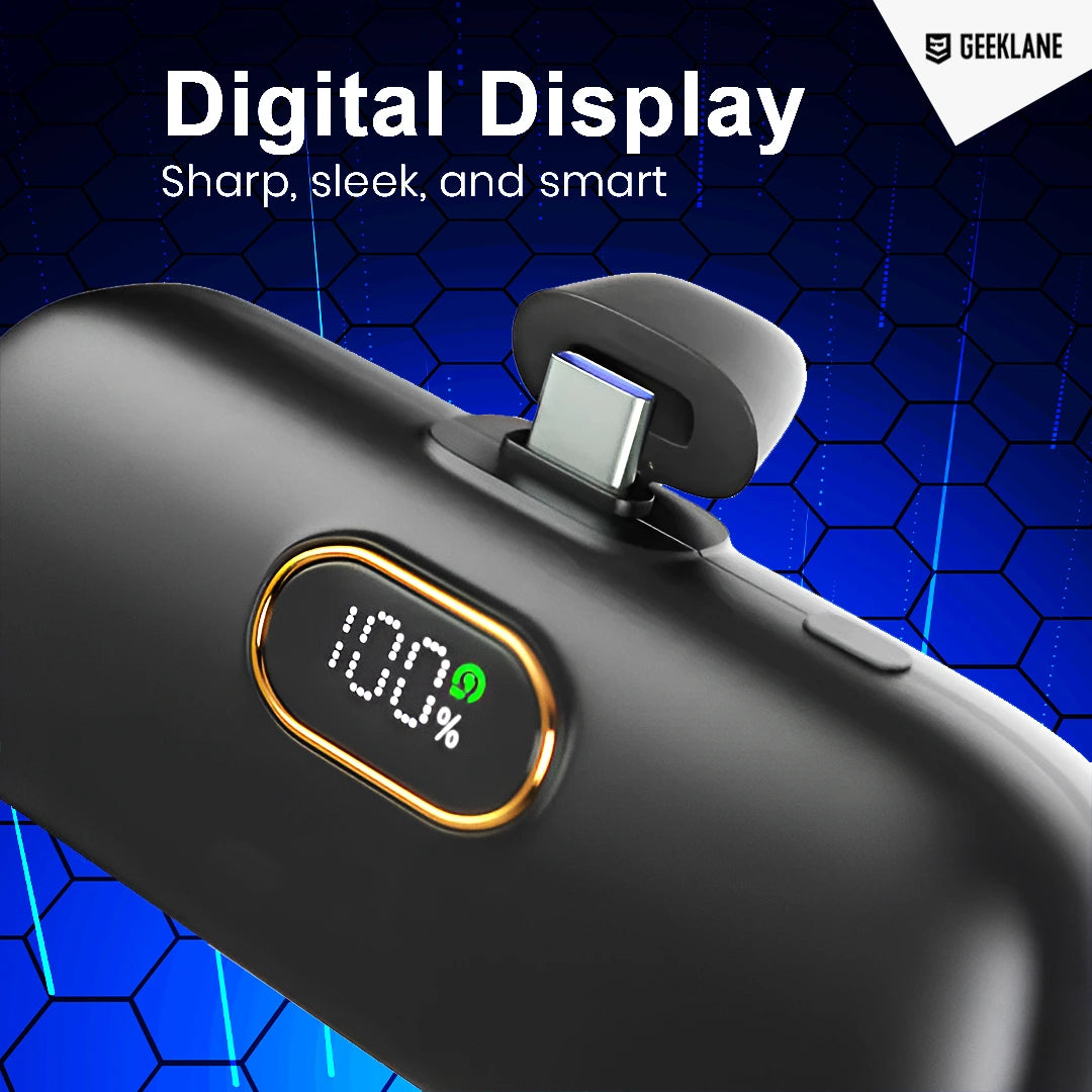 Snack: Super Portable Pocket Power Bank with PD & 2-Way Fast Charging (5000mAh)