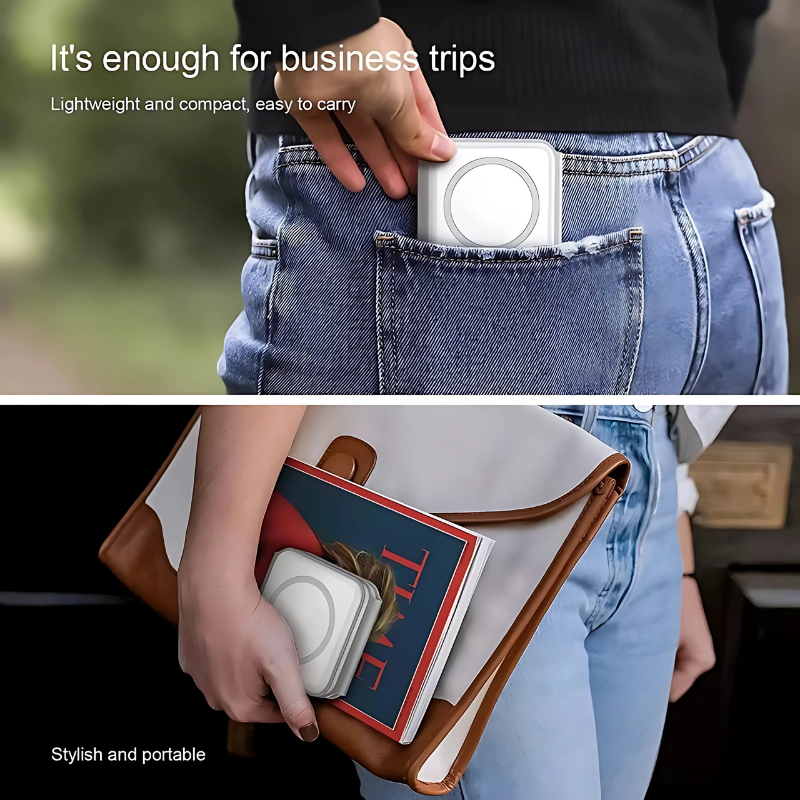 MagTrio: 3-in-1 Foldable MagSafe & Qi2 Compatible Wireless Charger with 15W Fast Charging for iPhone, AirPods & Apple Watch