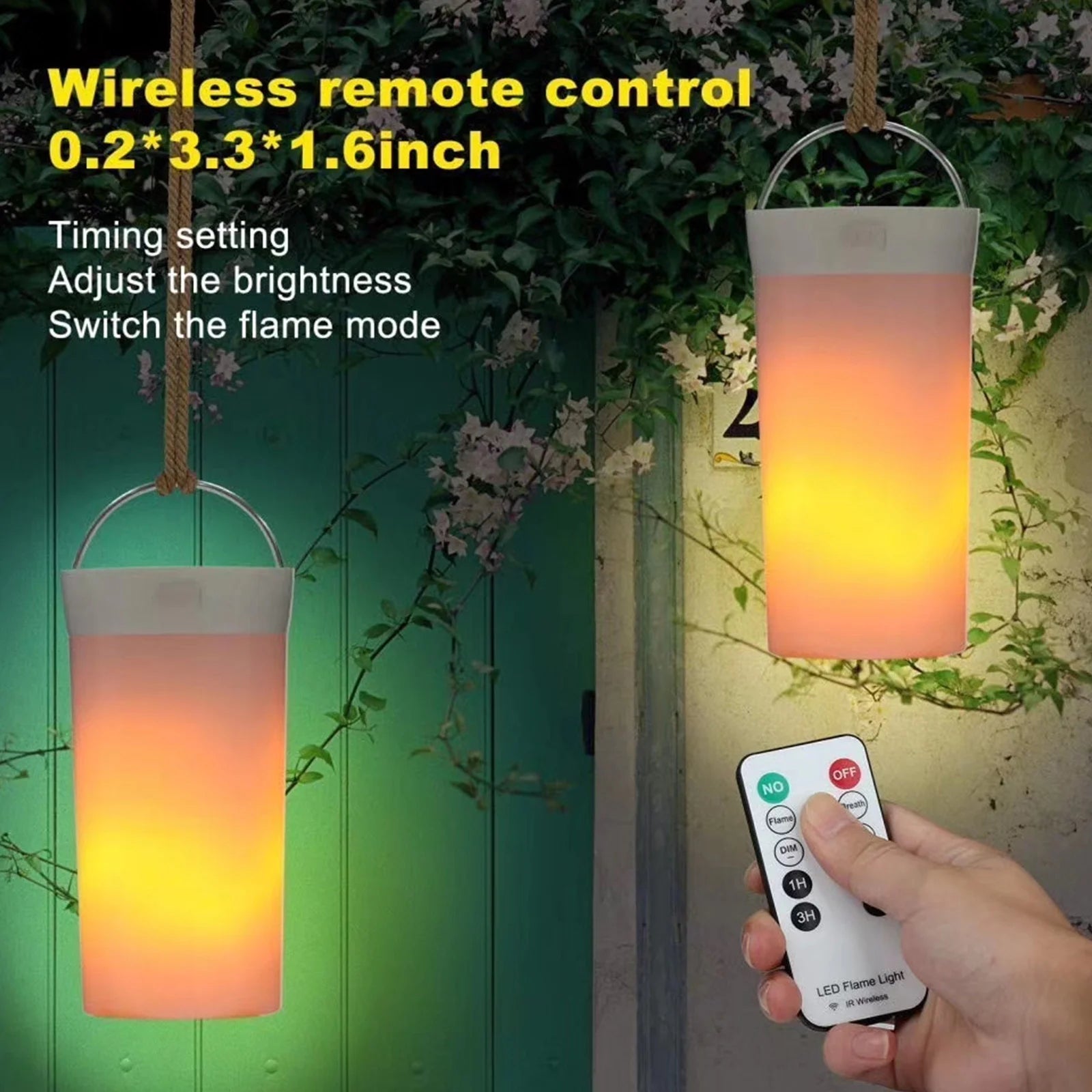 Flara: Realistic LED Candle Ambient Lamp, USB Rechargeable Lantern with 4 Modes & Rotatable Orientation, Flameless Candle Light for Home, Garden, Party & Festive Décor