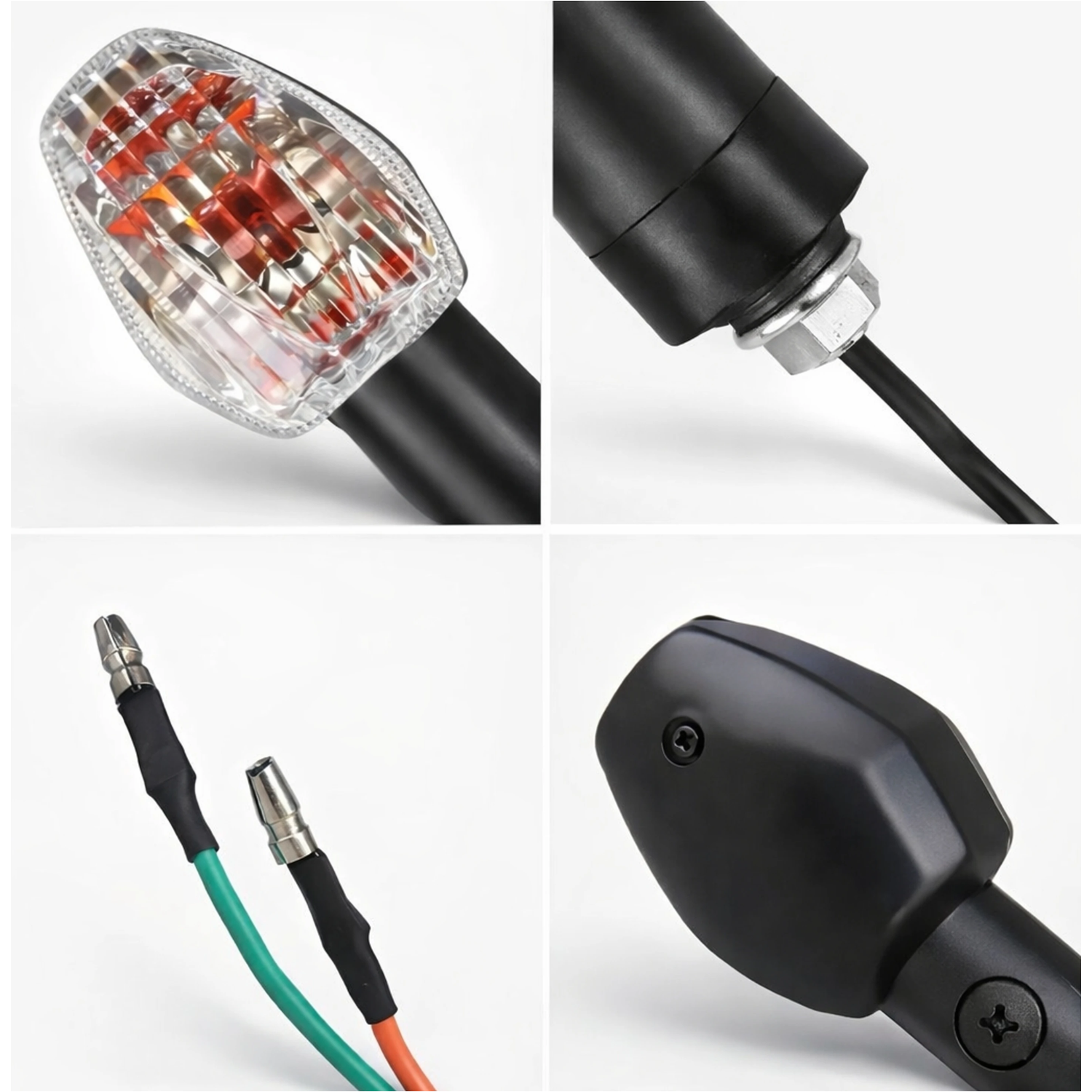 Side, Rear, Front Halogen Indicator Light for Hero HF Deluxe, Glamour (Orange)