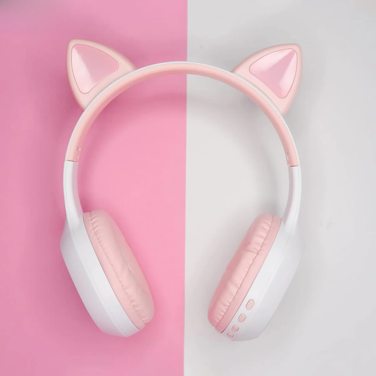 PurrStar: Cat Ear Bluetooth Headphones with LED Lights & Mic, Wireless Over-Ear Headphones, Cute Kitty Design for Music & Gaming (Assorted)