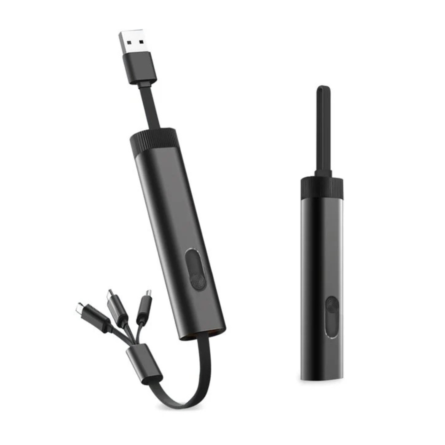 SnapTrio: Retractable 3-in-1 USB Charging Cable with Type-C & Micro-USB, Fast Charging, Tangle-Free Design
