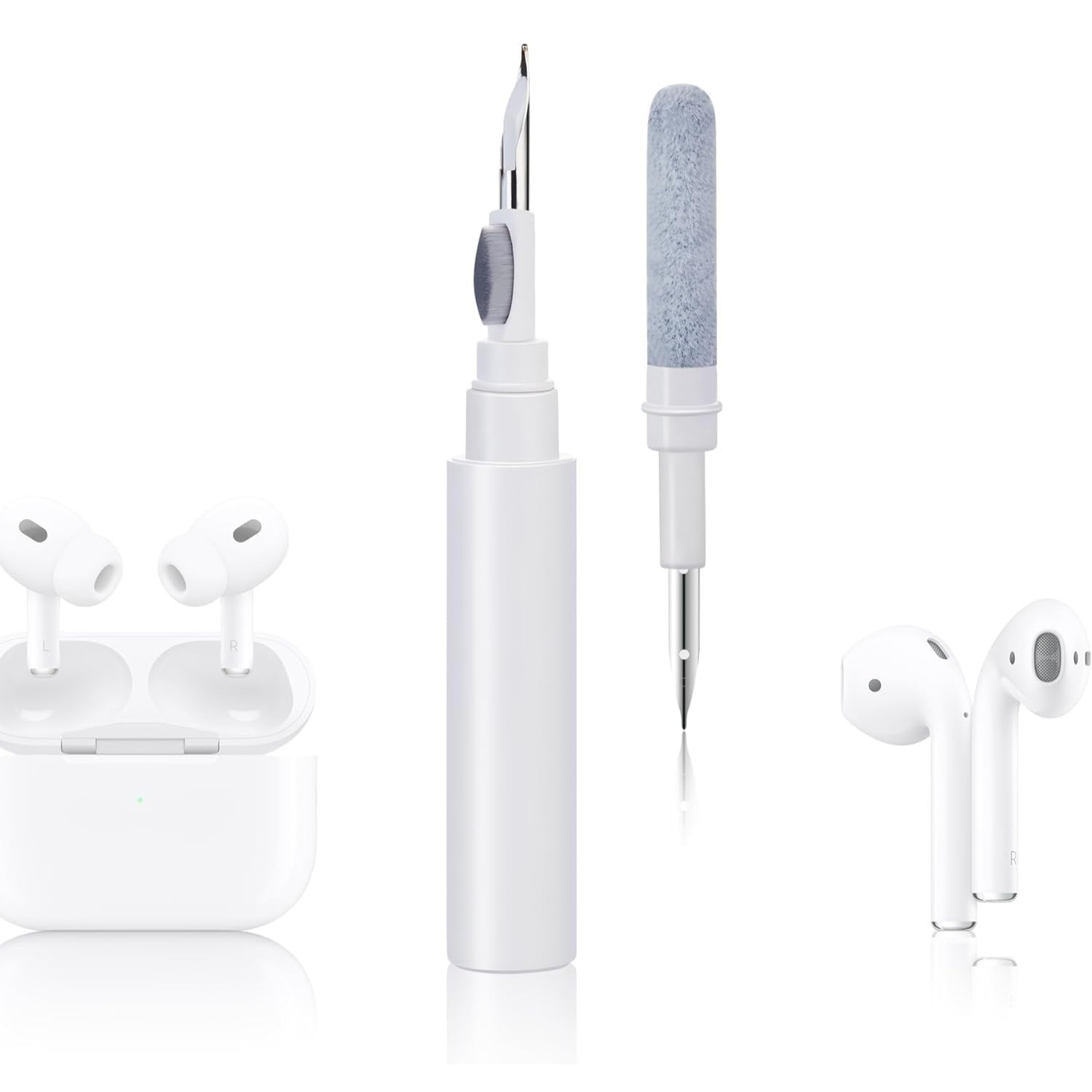 CleanTip: 3-in-1 Earbuds & AirPods Cleaning Pen - Precision Cleaning Tool with Soft Brush, Tip & Sponge