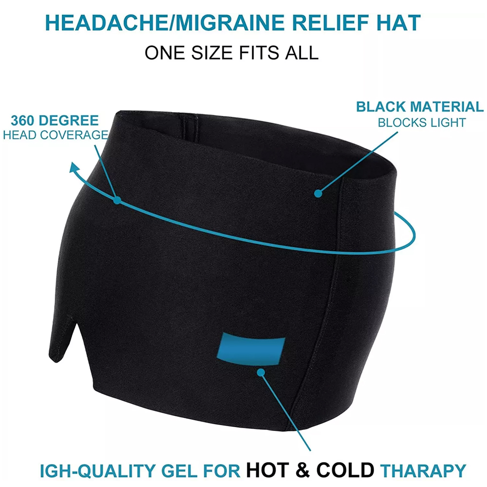 ReliefCap: Reusable Hot & Cold Therapy Hat for Migraine, Headache & Sinus Relief with Soothing Gel Compression