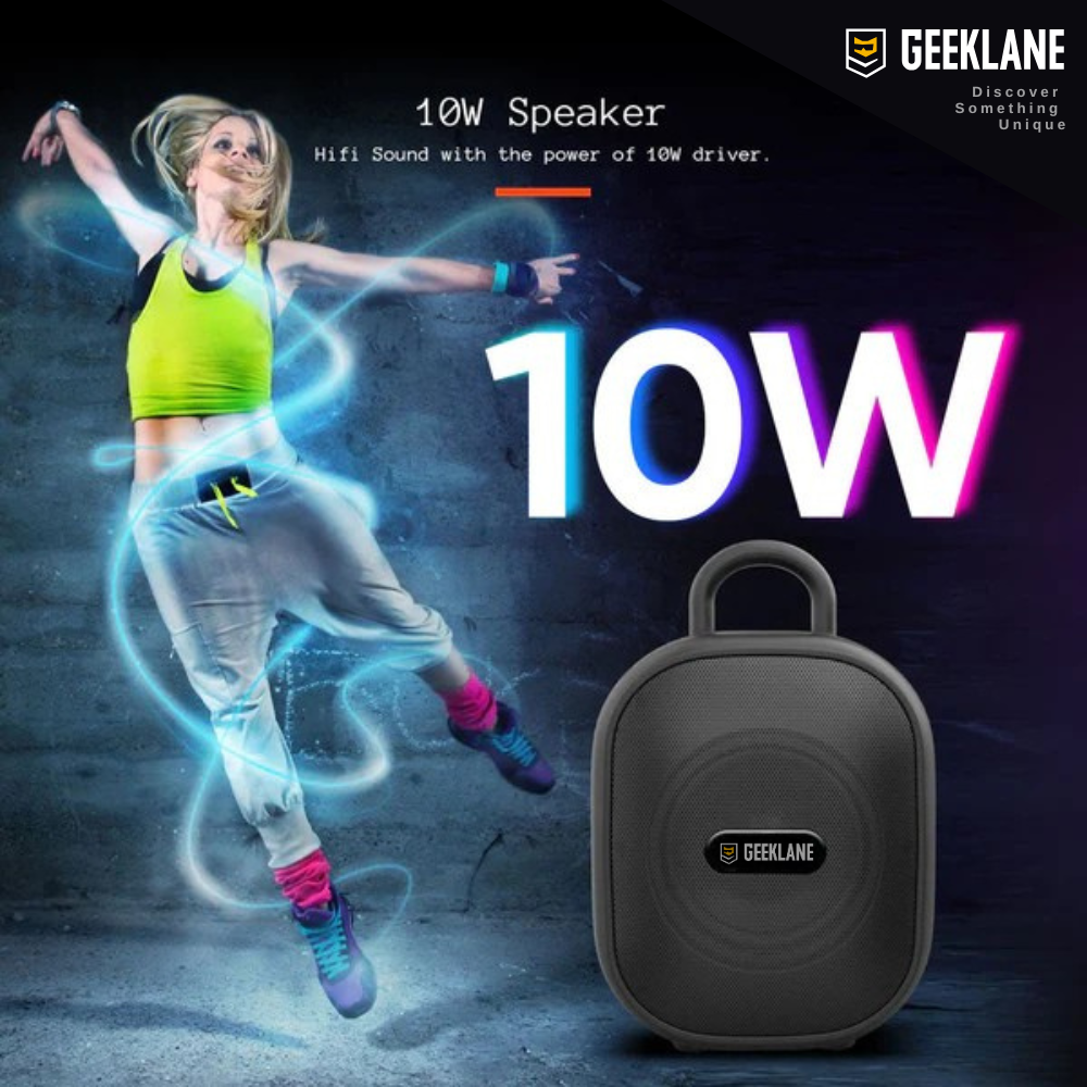 Zordaar: 10W Wireless Bluetooth Party Speaker with Deep Bass & crisp treble, TWS Pairing, RGB Mood Light, BT v5.3 & Mic & 10Hrs Playtime