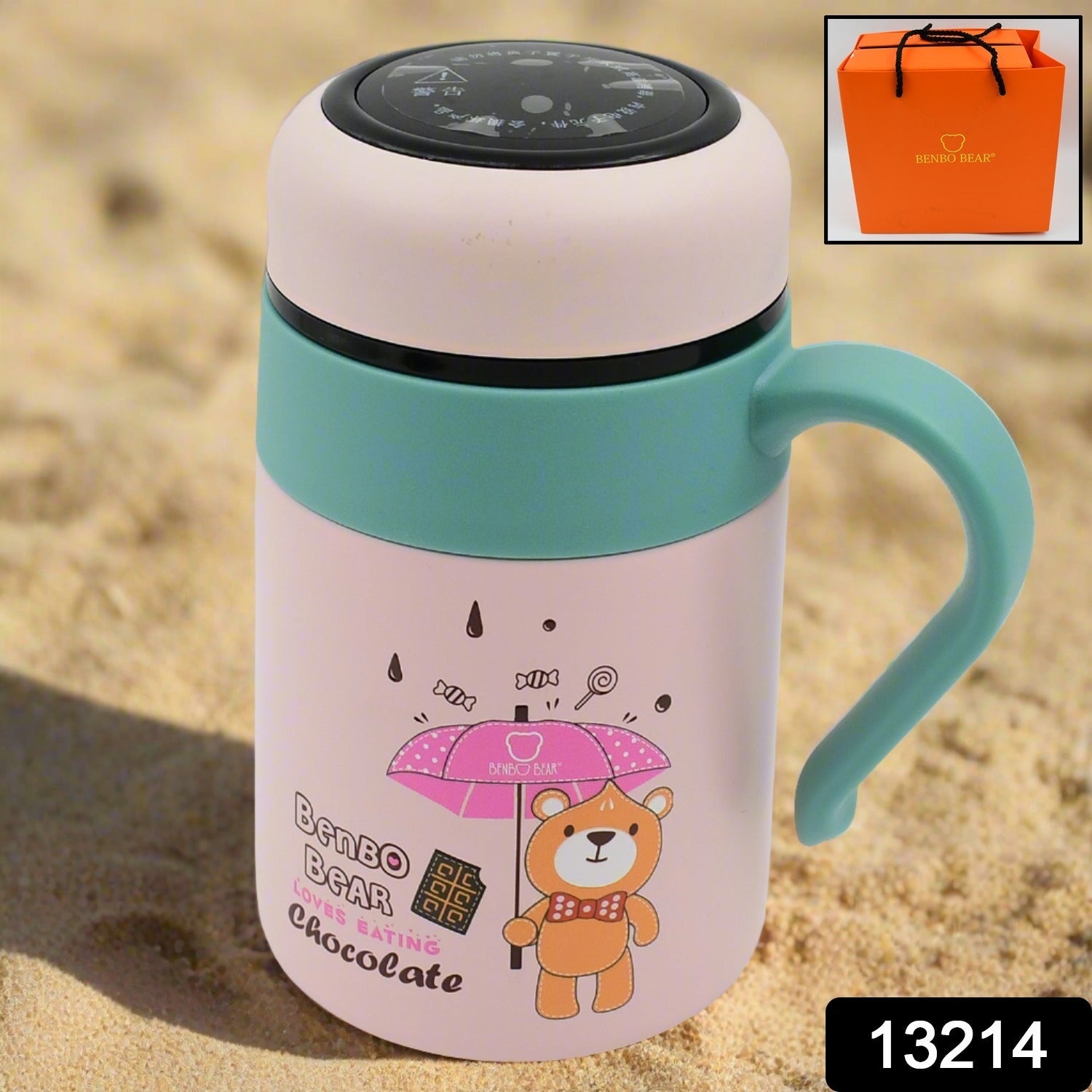 CuteSip: Smart LED Vacuum Bottle (600ml) – Cute Bear Design, Temperature Display & Gift-Ready Packaging