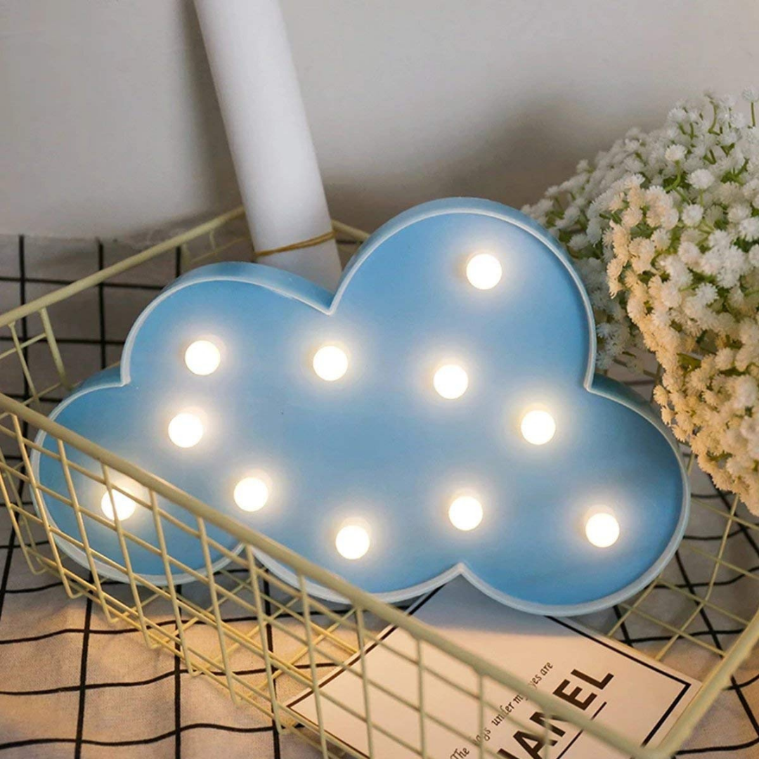 VibeCloud: Marquee LED Cloud Light with Warm White Glow for Home & Festive Décor