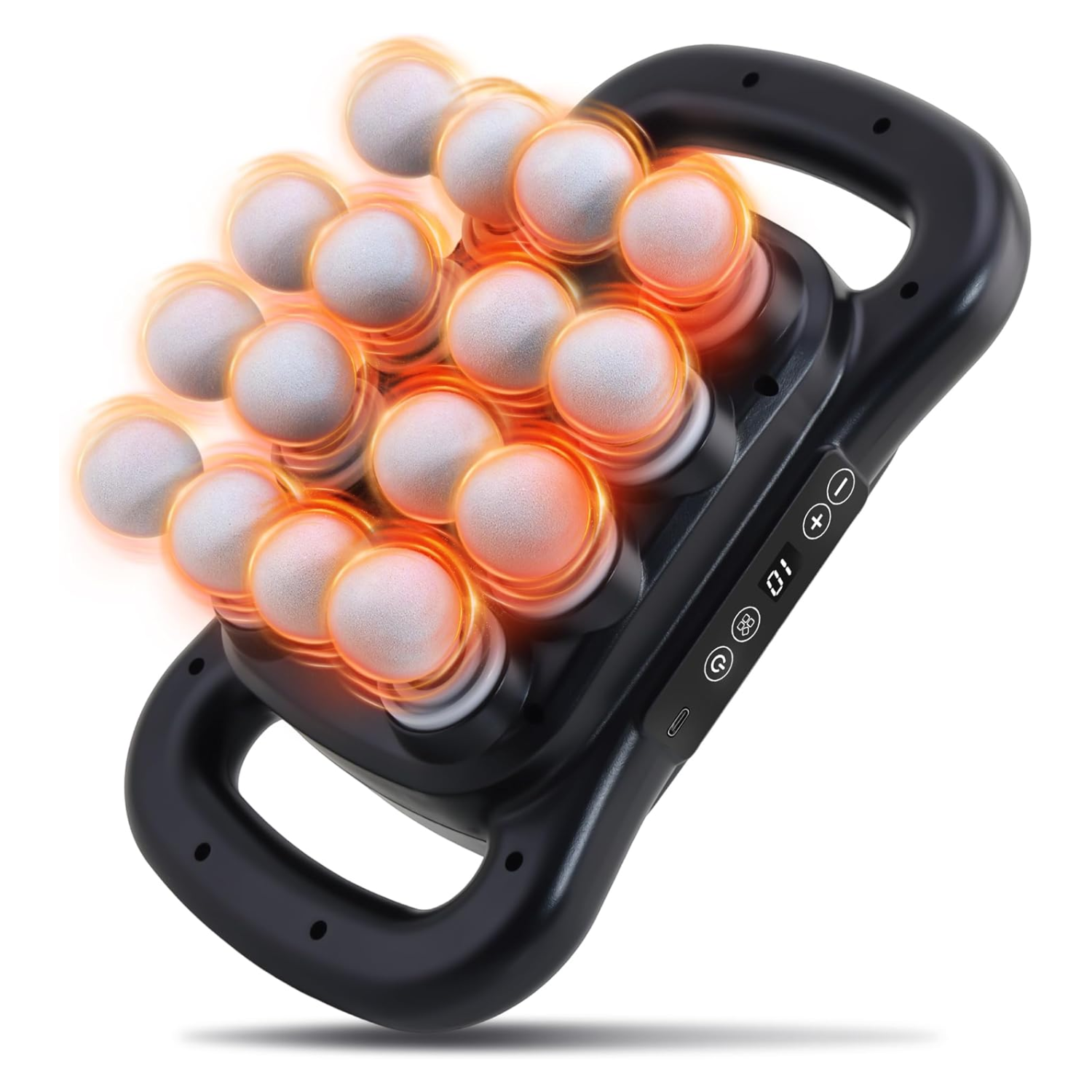 Pulseo: Deep Tissue Massage Gun with Percussion Therapy, 16 Massage Heads & 9 Intensity Levels for Muscle Recovery & Pain Relief