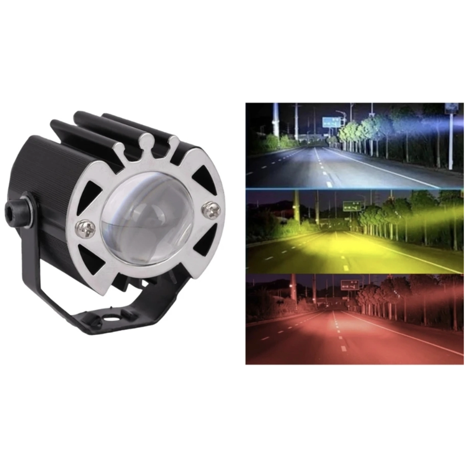 -16 dual colour fog light lazer with flash 5 modes Bike & Car Light Fog Lamp Car, Motorbike LED (12 V, 36 W) (Universal For Car, Universal For Bike, Pack of 1)