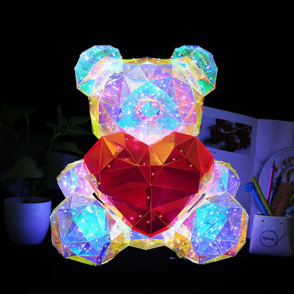 EverLove: LED Love Bear Night Light with Glowing Heart – Perfect Gift for Anniversary, Birthday & Room Décor