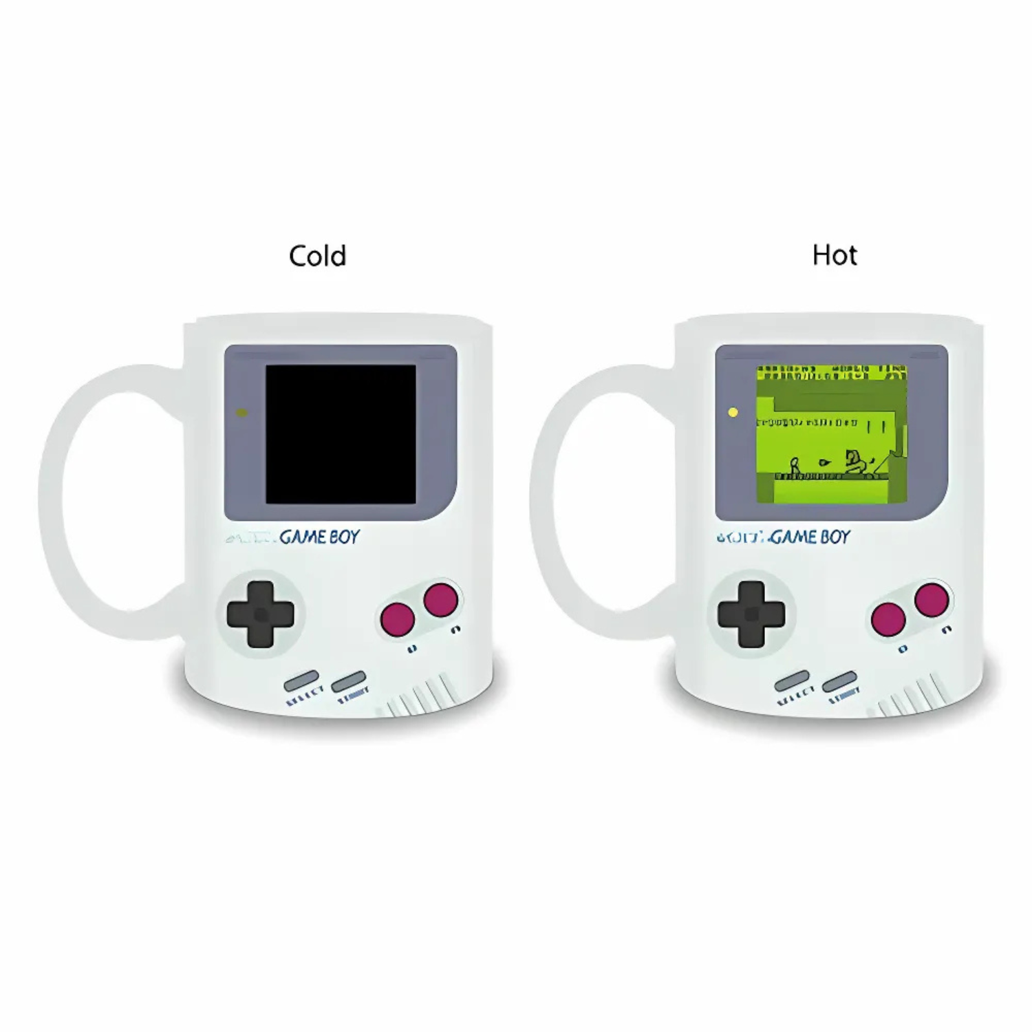 RetroSip: Gameboy-Inspired Heat Sensitive Ceramic Mug, Color-Changing Display with 3D Buttons, Classic Nintendo Design for Coffee, Tea & Gamer Gifting