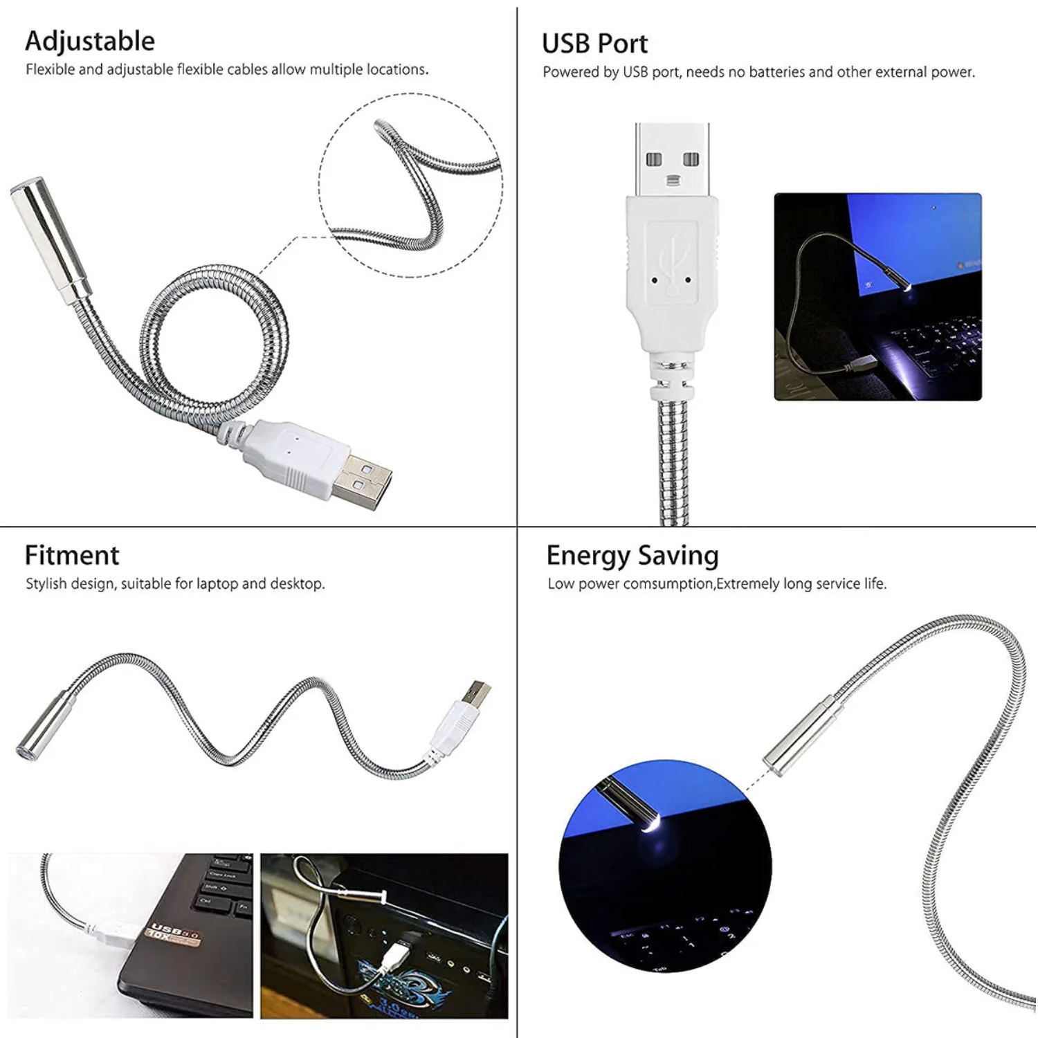 Flexy: Flexible USB Light, LED Desk Lamp for Reading, Night Work & Reduced Eye Strain on Laptop, PC