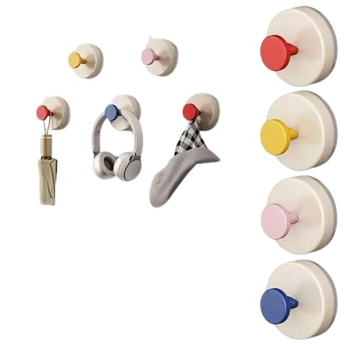 Gripzy: Heavy-Duty Suction Cup Wall Hooks for Bathroom, Kitchen & Home Organization, Removable Towel & Utility Hooks for Glass, Tiles & Mirrors (Pack of 4)