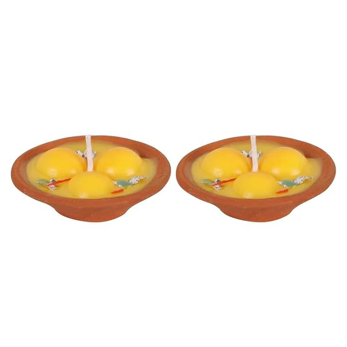 Rasmalai: Traditional Rasmalai-Shaped Decorative Paraffin Wax Candles, Hand-Poured Indian Mithai Style Candles for Diwali Décor, Home Decoration & Festive Gifting (Pack of 2)