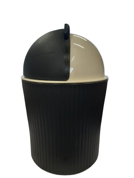 MiniBin: 1.2L Cute Mini Flip-Lid Desk Dustbin, Compact Tabletop Trash Can for Study Desk, Kitchen Sink, Car, Bathroom & Bedside Use