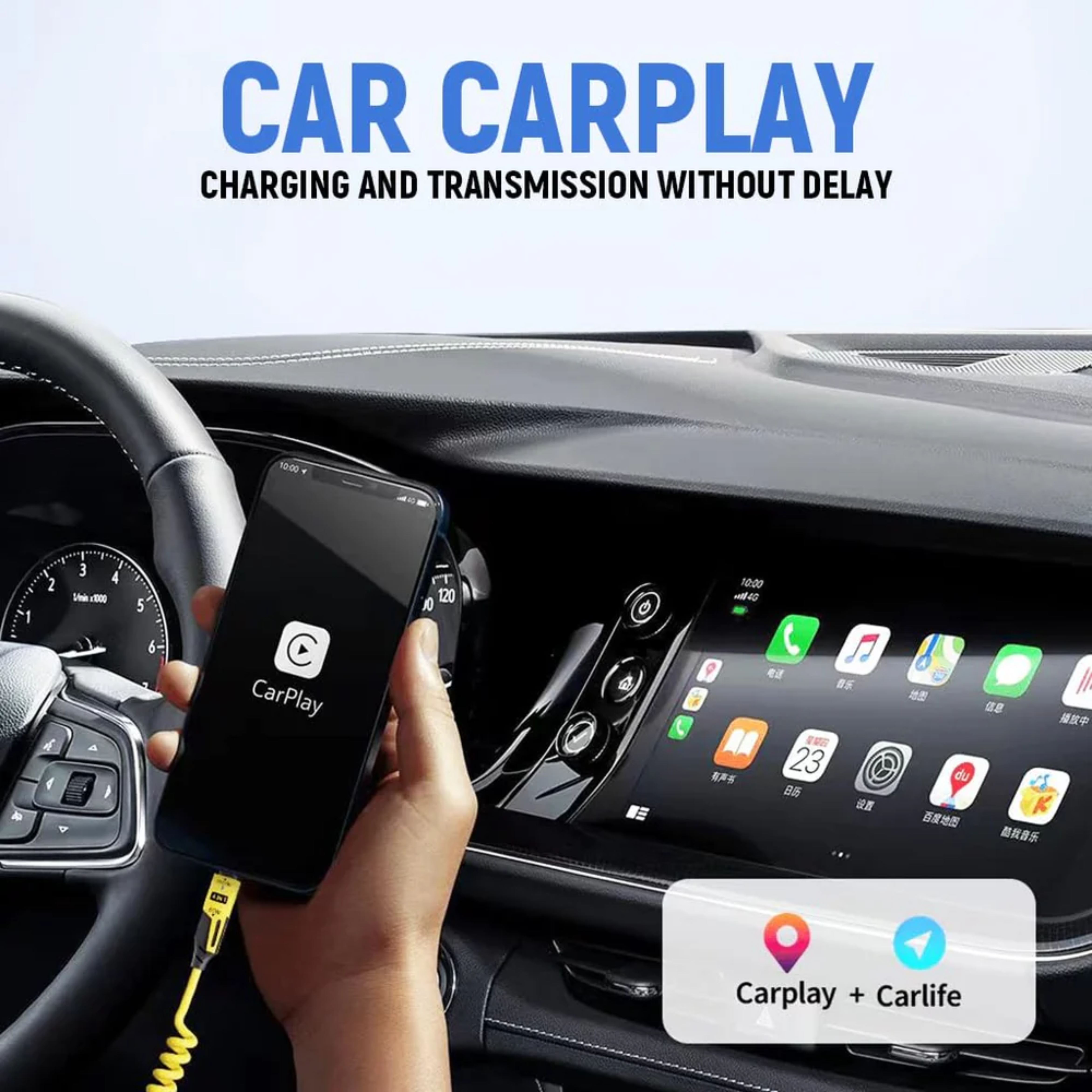 Coolio: 4-in-1 Coiled Charging Cable with USB-A, Type-C & Lightning Connectors – Space Saving Design for Travel, Car & Desk Setups